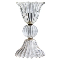 Italian Designer, Table Lamp, Brass, Glass, Italy, 1940s