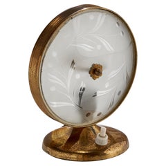 Lampada da tavolo di design italiano, ottone, vetro, Italia, anni '40