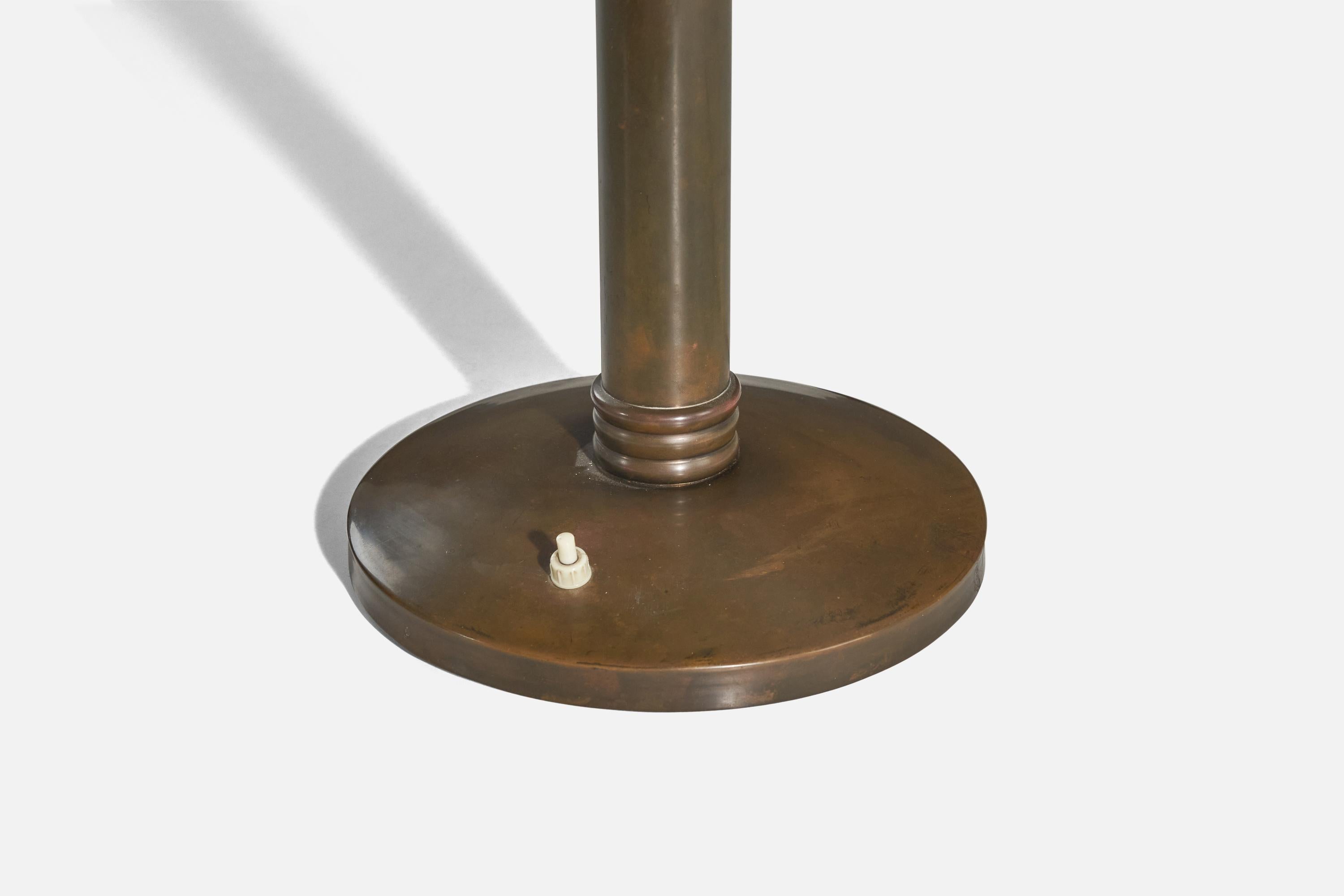 Italian Designer, Table Lamp, Brass, Italy, 1930s 1