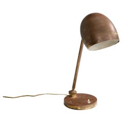 Italian Designer, Table Lamp, Brass, Italy, 1940s