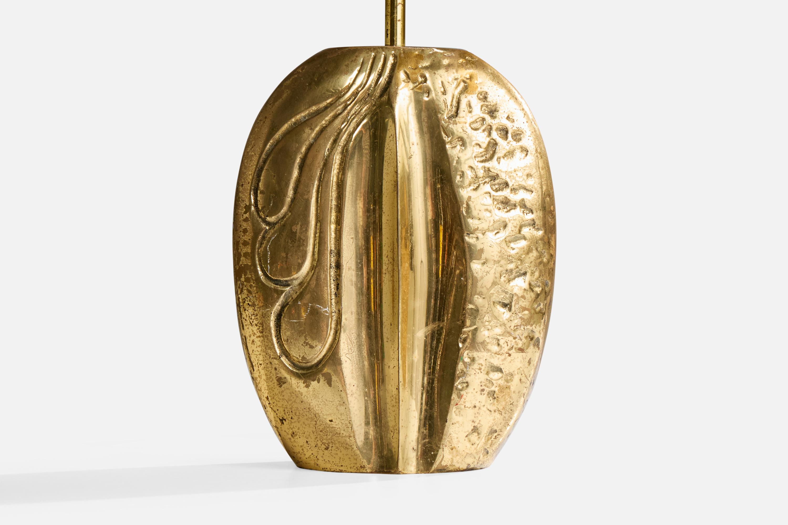 Designer italien, lampe de bureau, laiton, Italie, années 1970 Bon état - En vente à High Point, NC