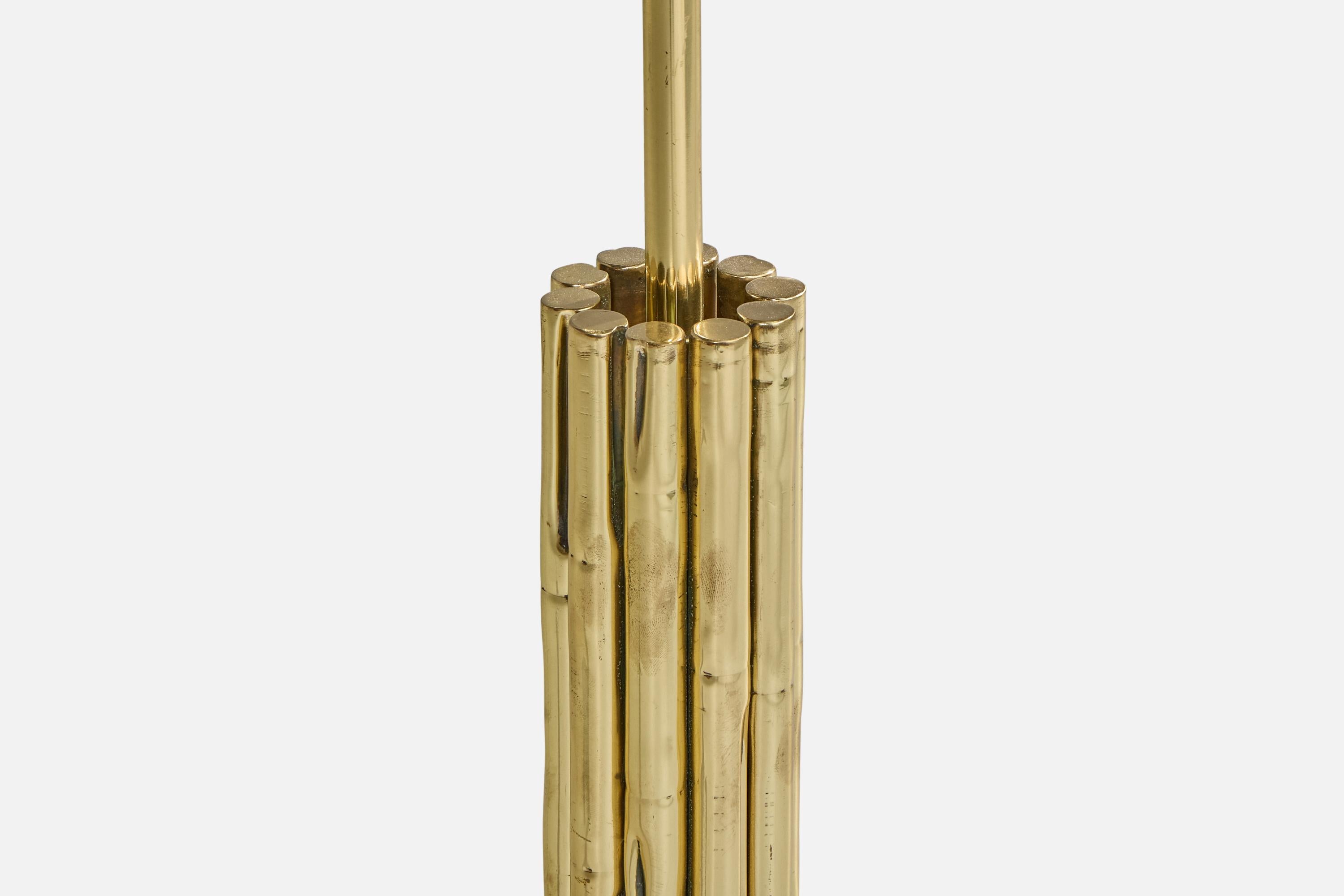 Late 20th Century Italian Designer, Table Lamp, Brass, Italy, 1970s For Sale
