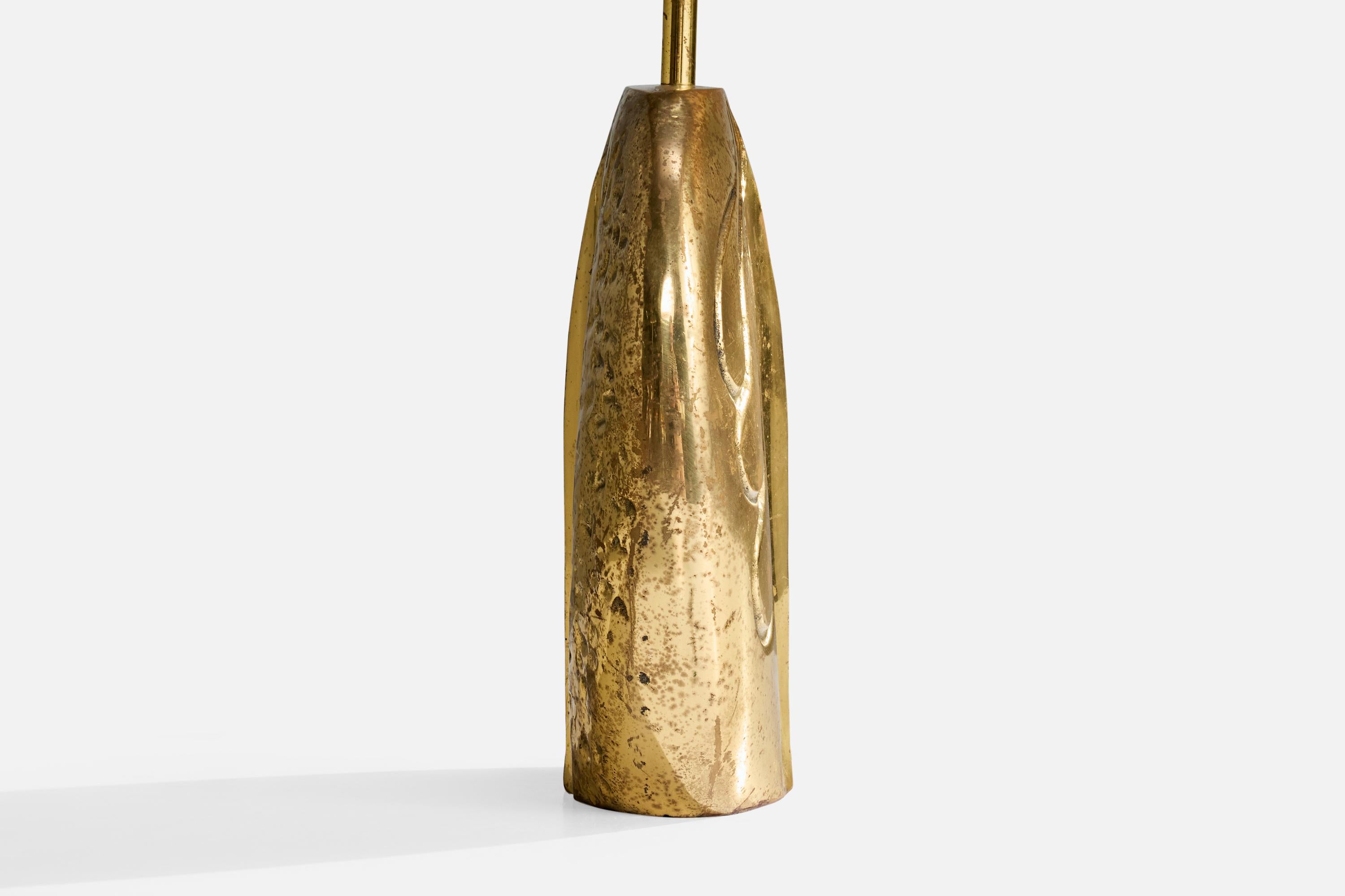 Fin du 20e siècle Designer italien, lampe de bureau, laiton, Italie, années 1970 en vente