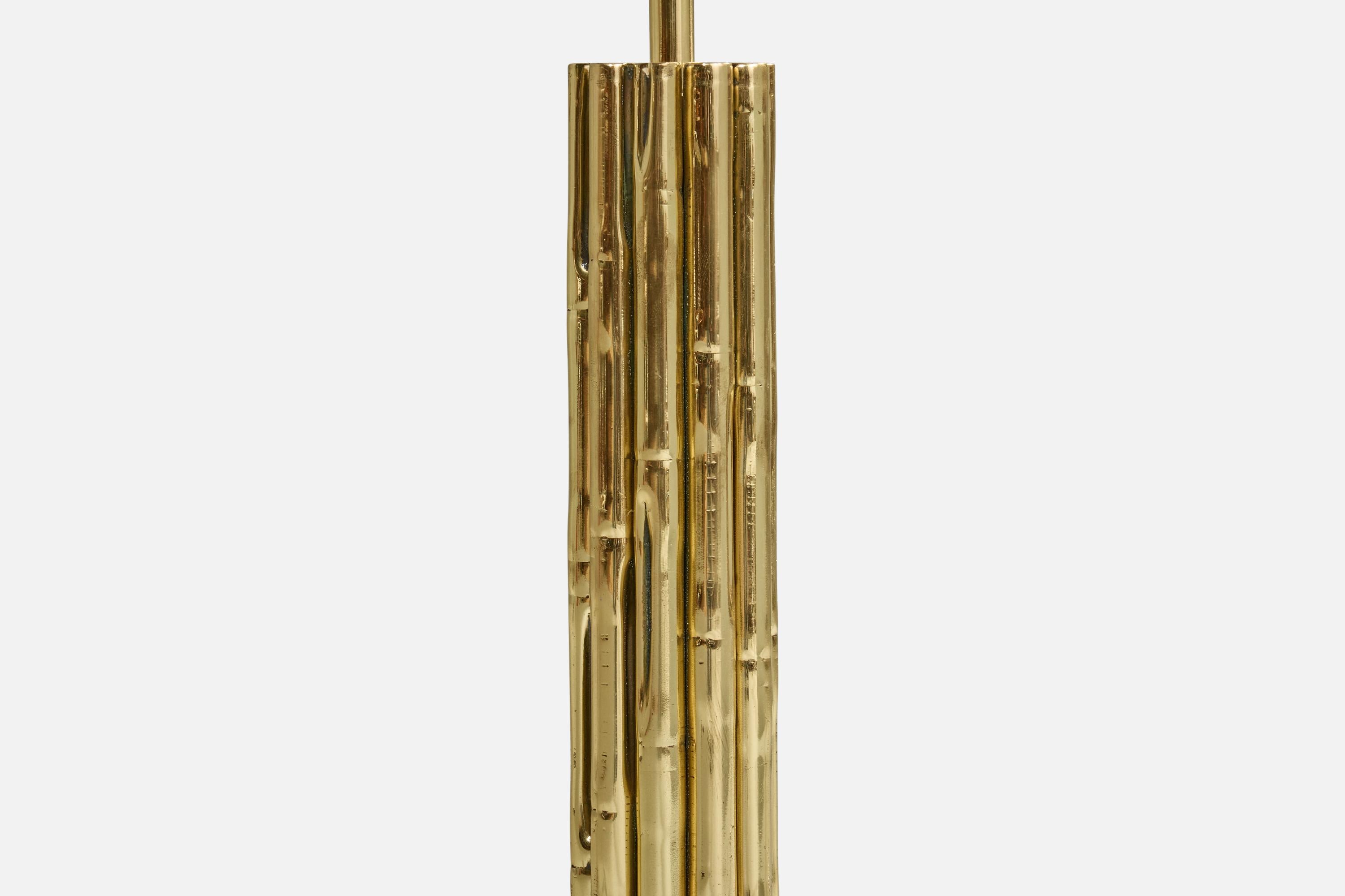 Italian Designer, Table Lamp, Brass, Italy, 1970s For Sale 1