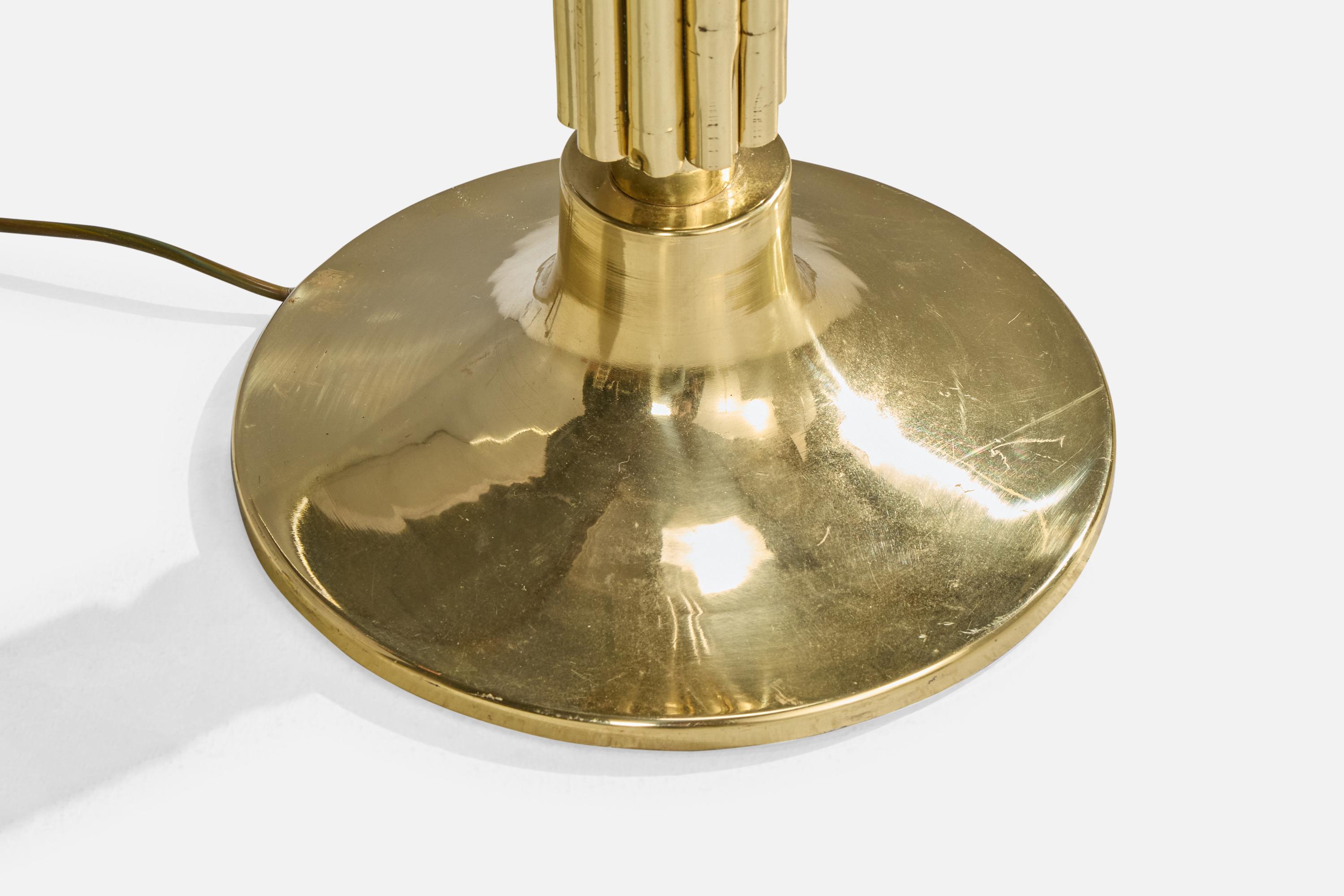 Italian Designer, Table Lamp, Brass, Italy, 1970s For Sale 2