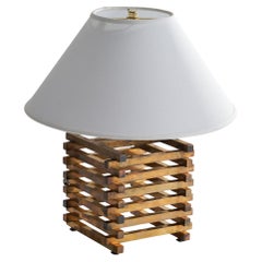 Italian Designer, Table Lamp, Brass, Italy, 1970s