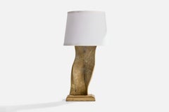 Italian Designer, Table Lamp, Brass. Italy, 1970s