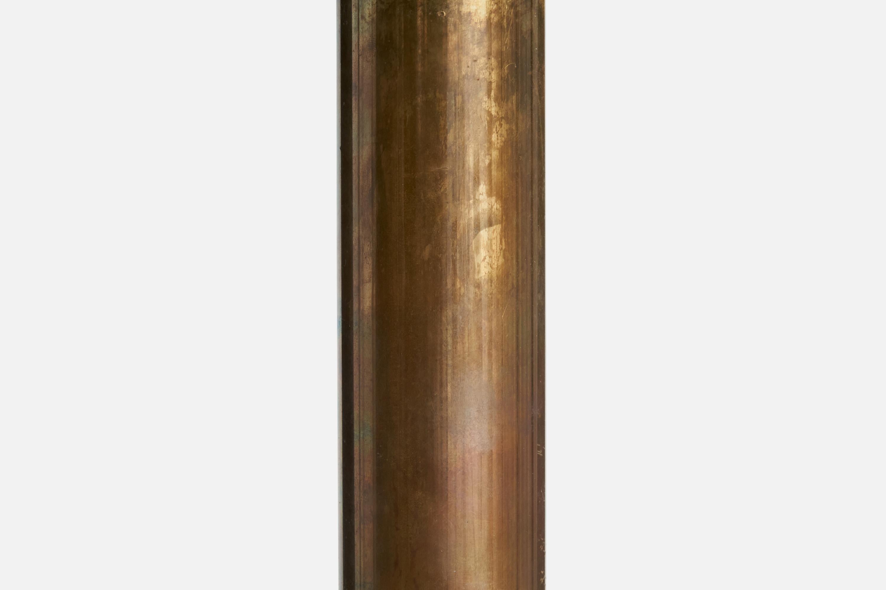 Lampada da tavolo di design italiano, ottone, marmo, carta, Italia, anni '50 in vendita 5