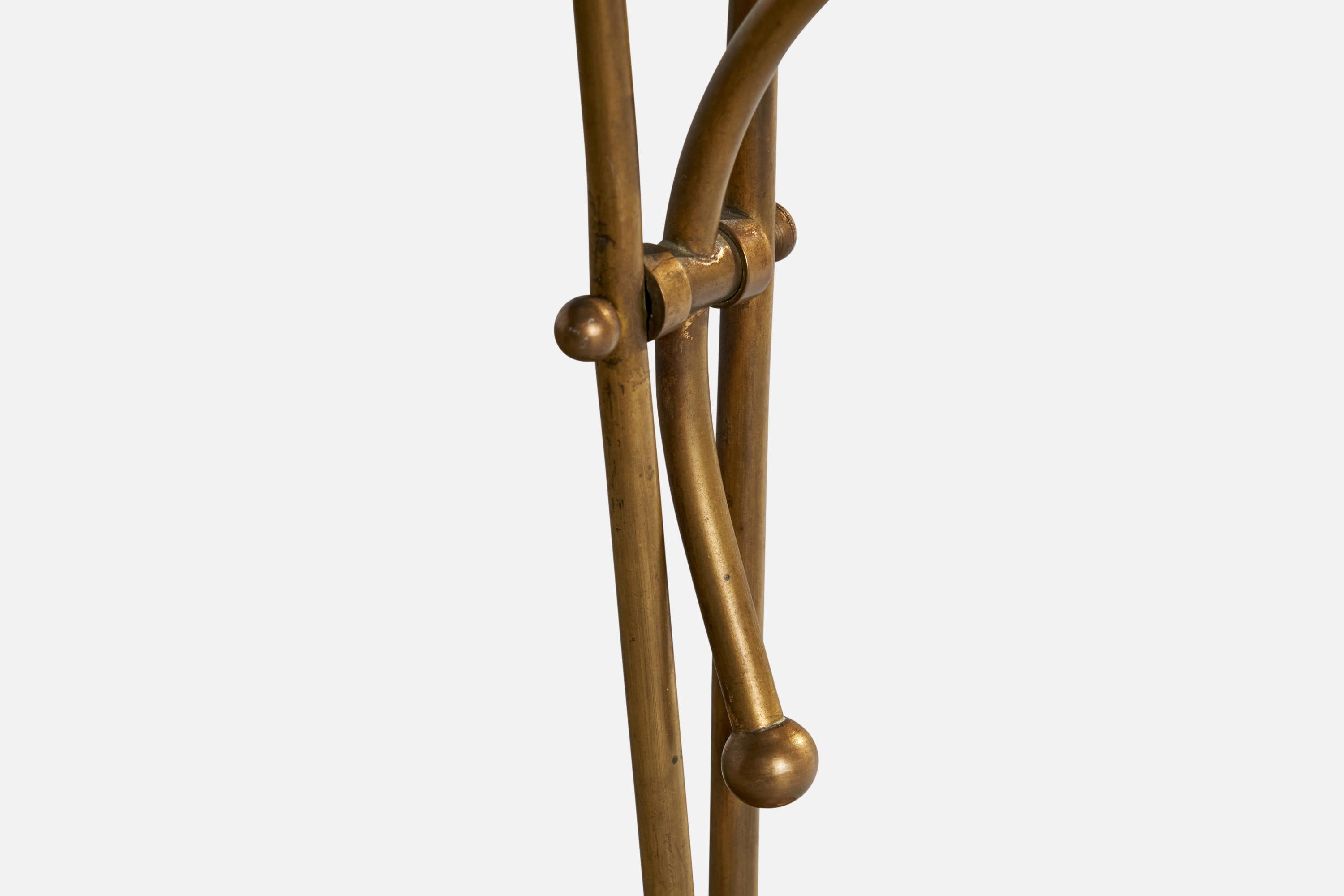 Italian Designer, Table Lamp, Brass, Metal, Italy, 1940s 4