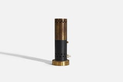 Italian Designer, Table Lamp, Brass, Metal, Italy, 1950s