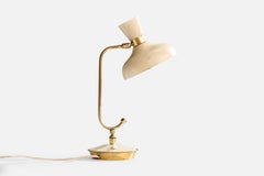 Italian Designer, Table Lamp, Brass, Metal, Italy, 1950s
