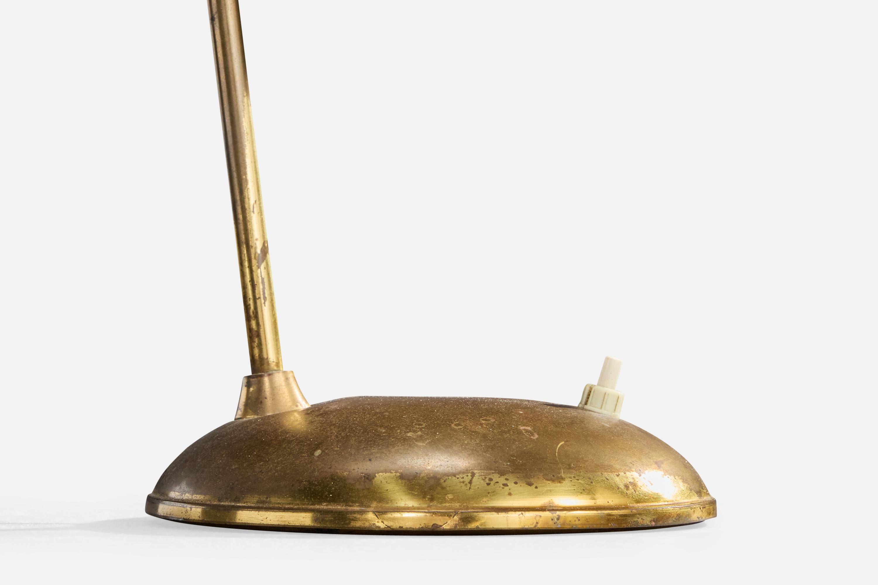 Diseñador italiano, Lámpara de mesa, Latón, Metal, Italia, Años 50 Italiano en venta