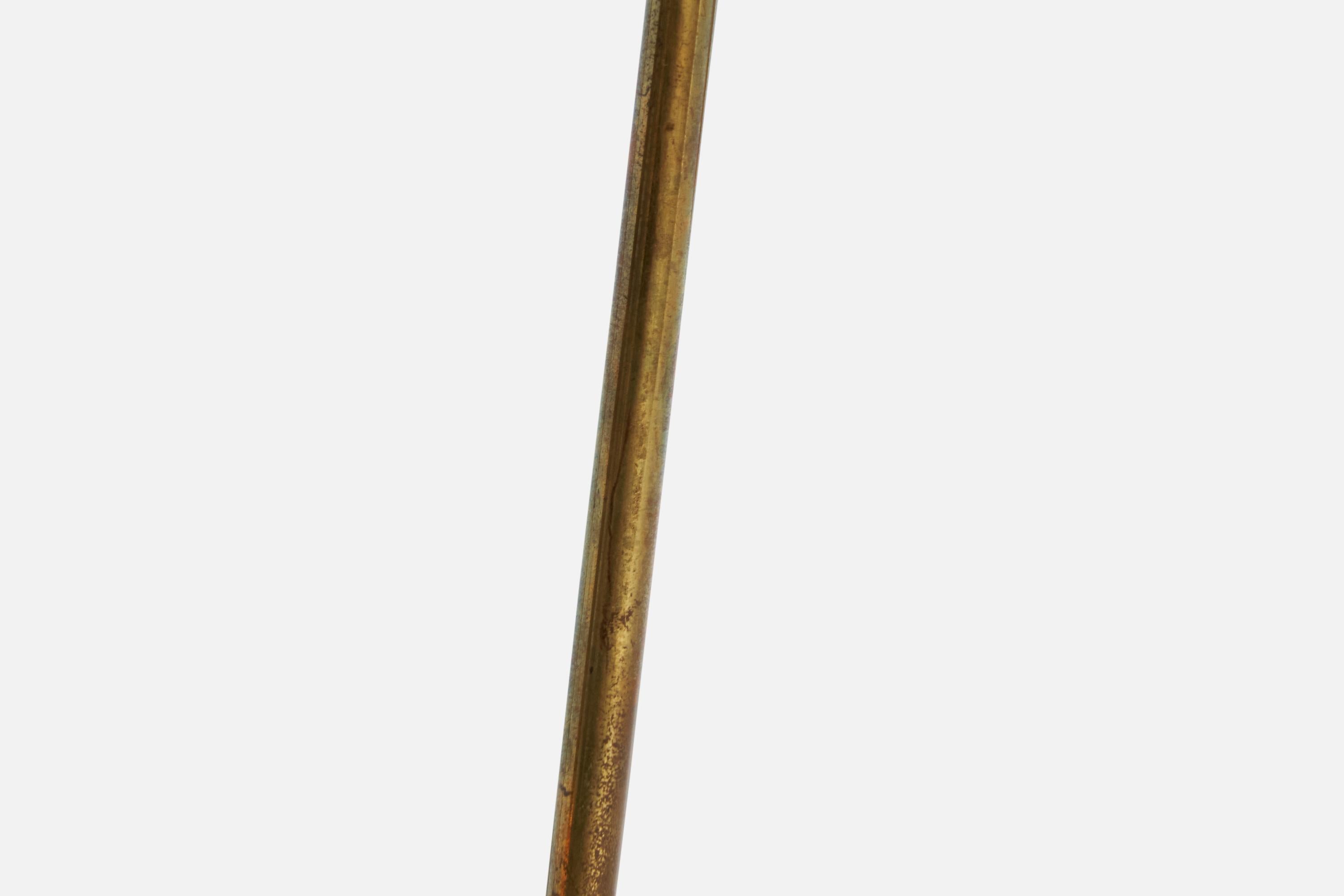 Italian Designer, Table Lamp, Brass, Metal, Italy, 1950s For Sale 1