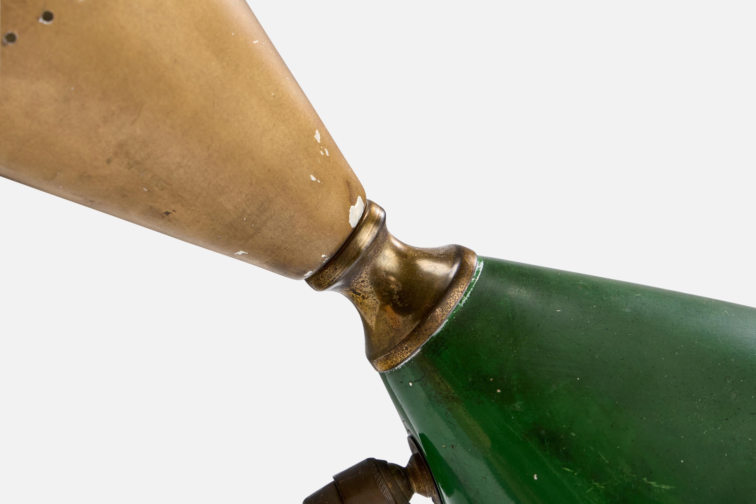 Italian Designer, Table Lamp, Brass, Metal, Italy, 1950s For Sale 2