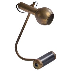 Italian Designer, Table Lamp, Brass, Metal, Italy, 1950s