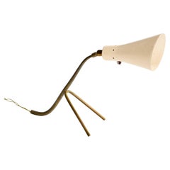 Italian Designer, Table Lamp, Brass, Metal, Italy, 1950s