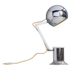 Italian Designer, Table Lamp, Chrome, Italy, 1970s