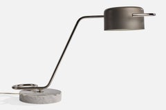 Italian Designer, Table Lamp, Chrome, Marble, Metal, Italy, 1960s