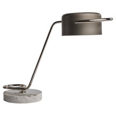 Italian Designer, Table Lamp, Chrome, Marble, Metal, Italy, 1960s