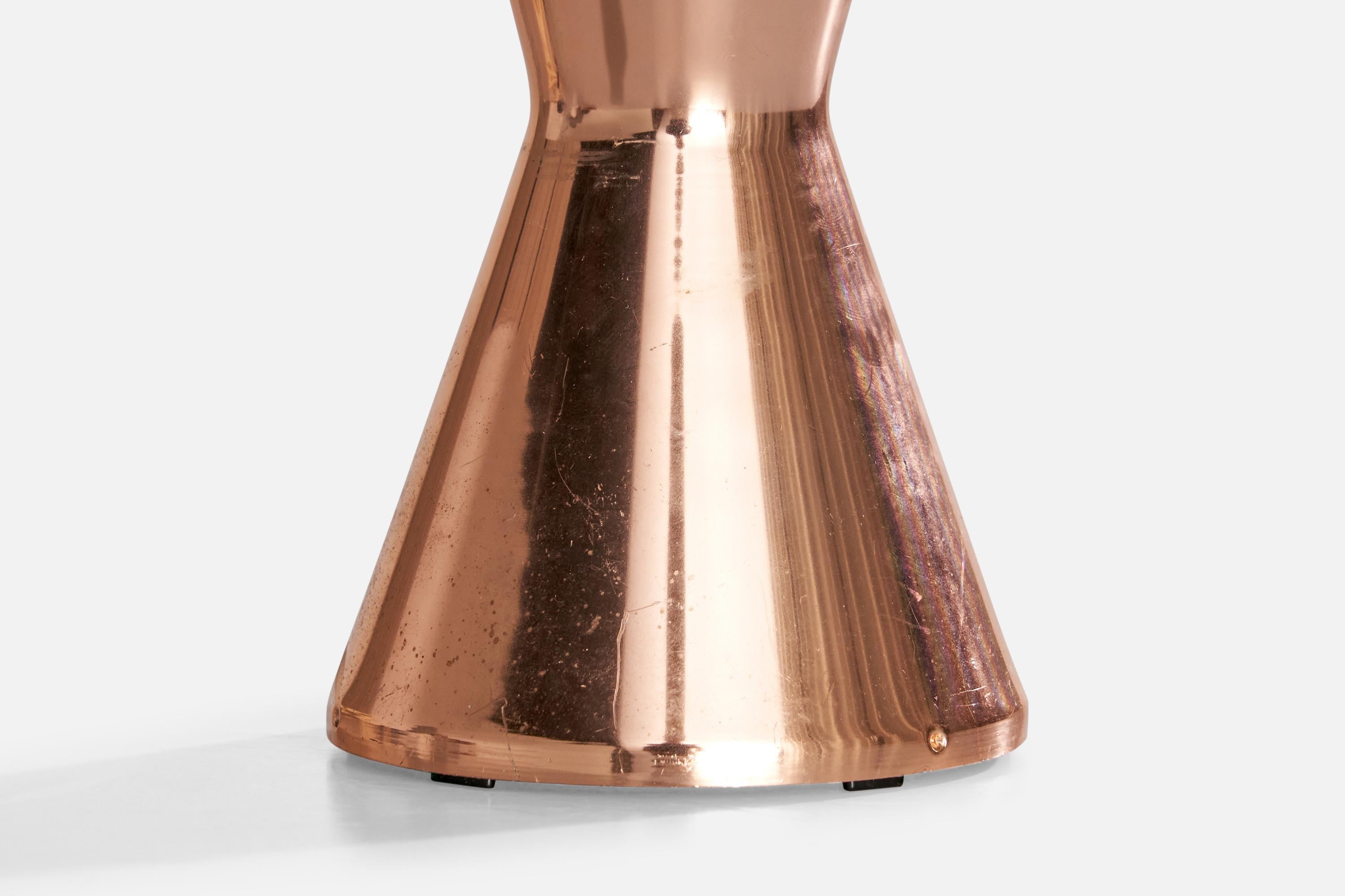 Italian Designer, Table Lamp, Copper, Italy, 1960s For Sale 1