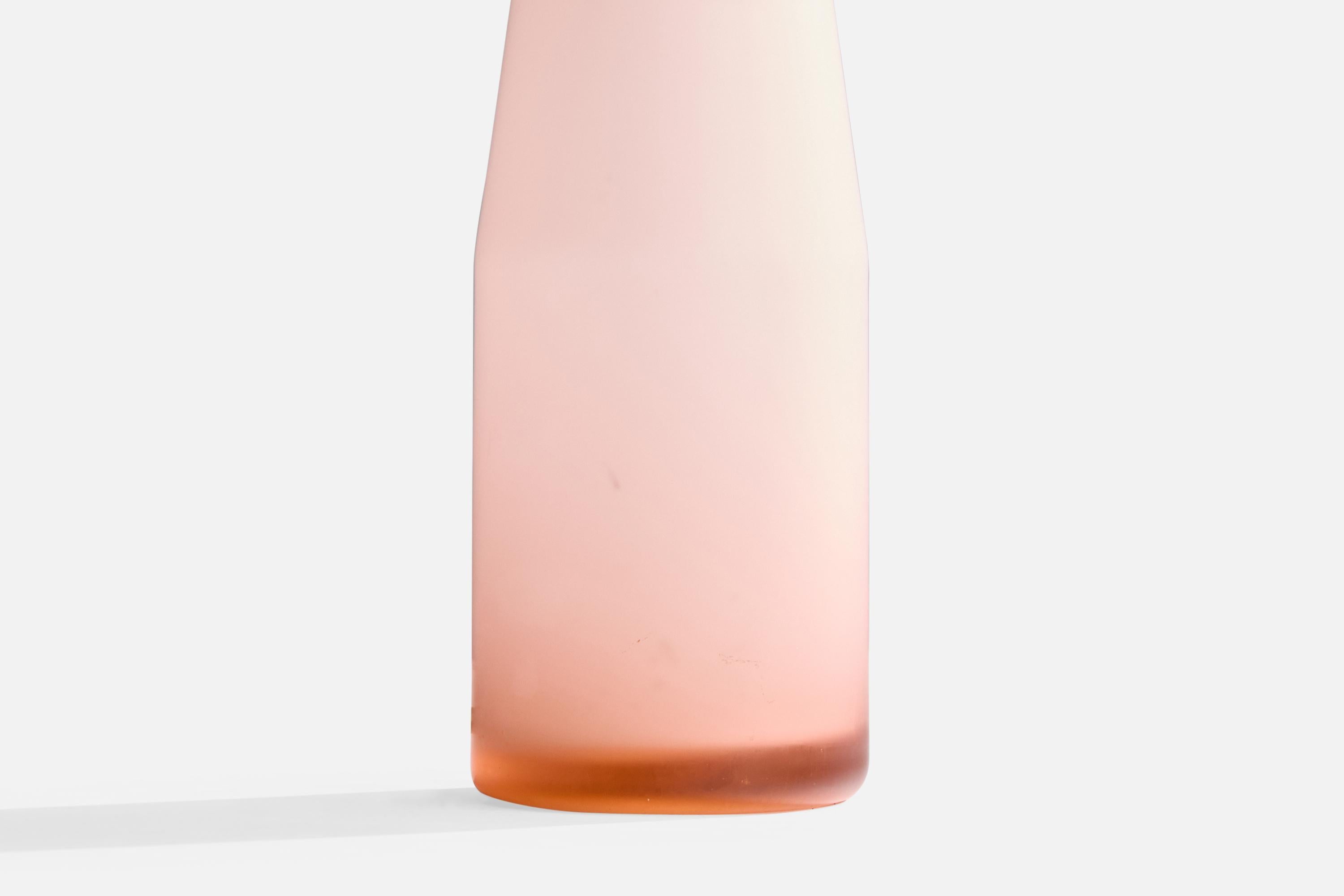 Ottone Lampada da tavolo di design italiano, vetro, ottone, Italia, anni '40 in vendita