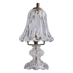 Italian Designer, Table Lamp, Glass, Brass, Italy, 1950s