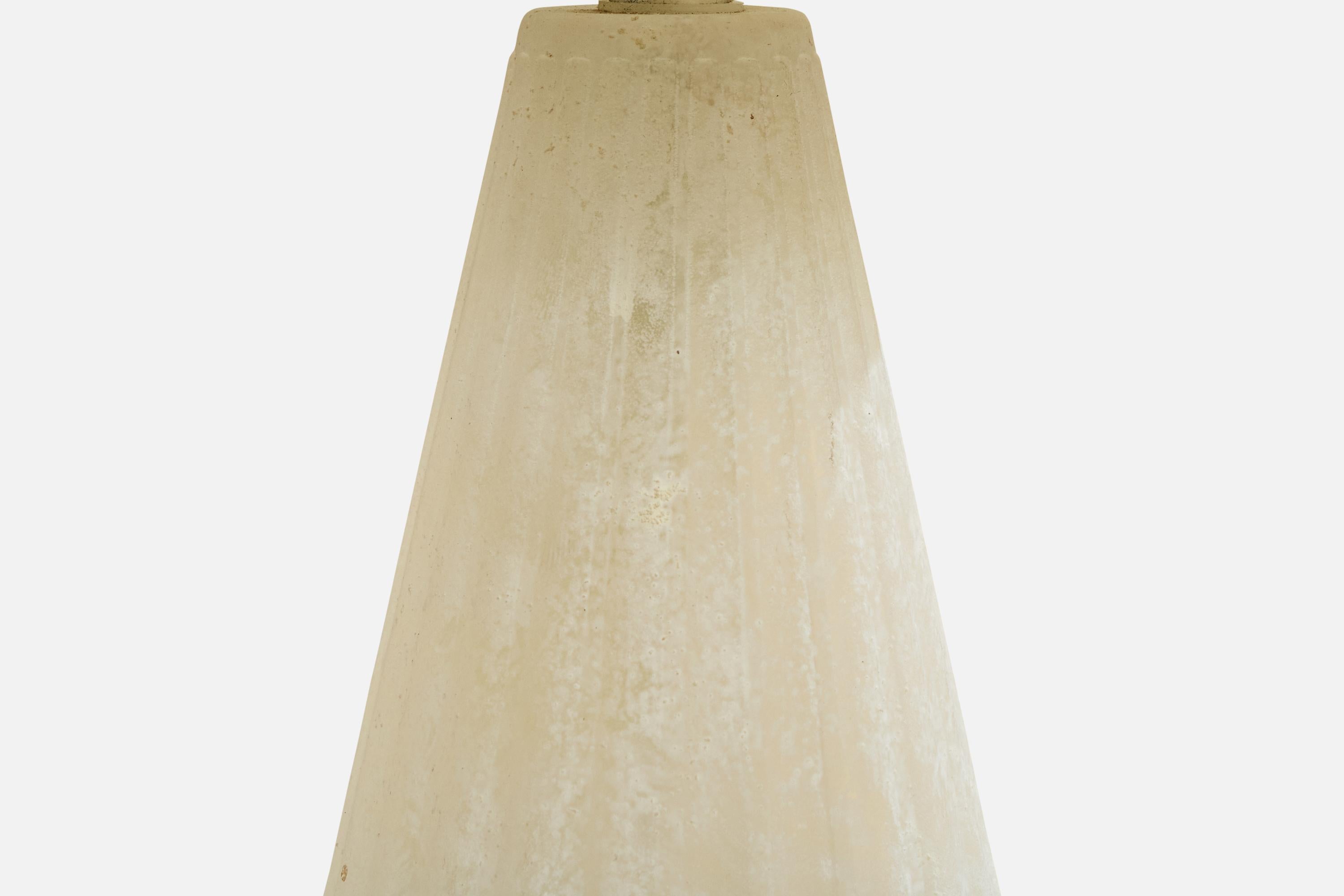 Late 20th Century Italian Designer, Table Lamp, Glass, Italy, 1980s For Sale