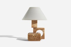 Italian Designer, Table Lamp, Marble, Italy, 1970s
