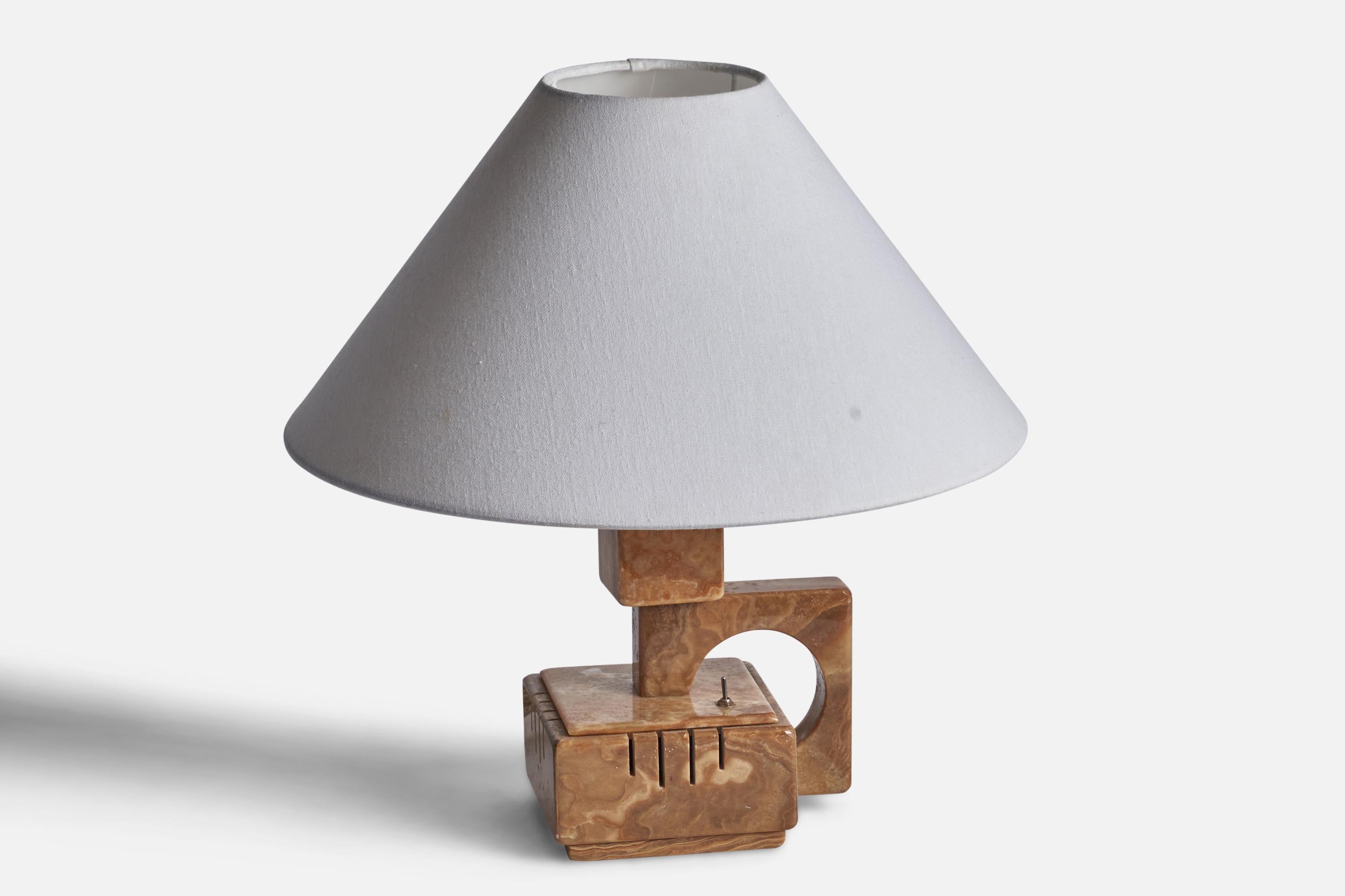 Postmoderne Designer italien, lampe de table, marbre, Italie, années 1970 en vente