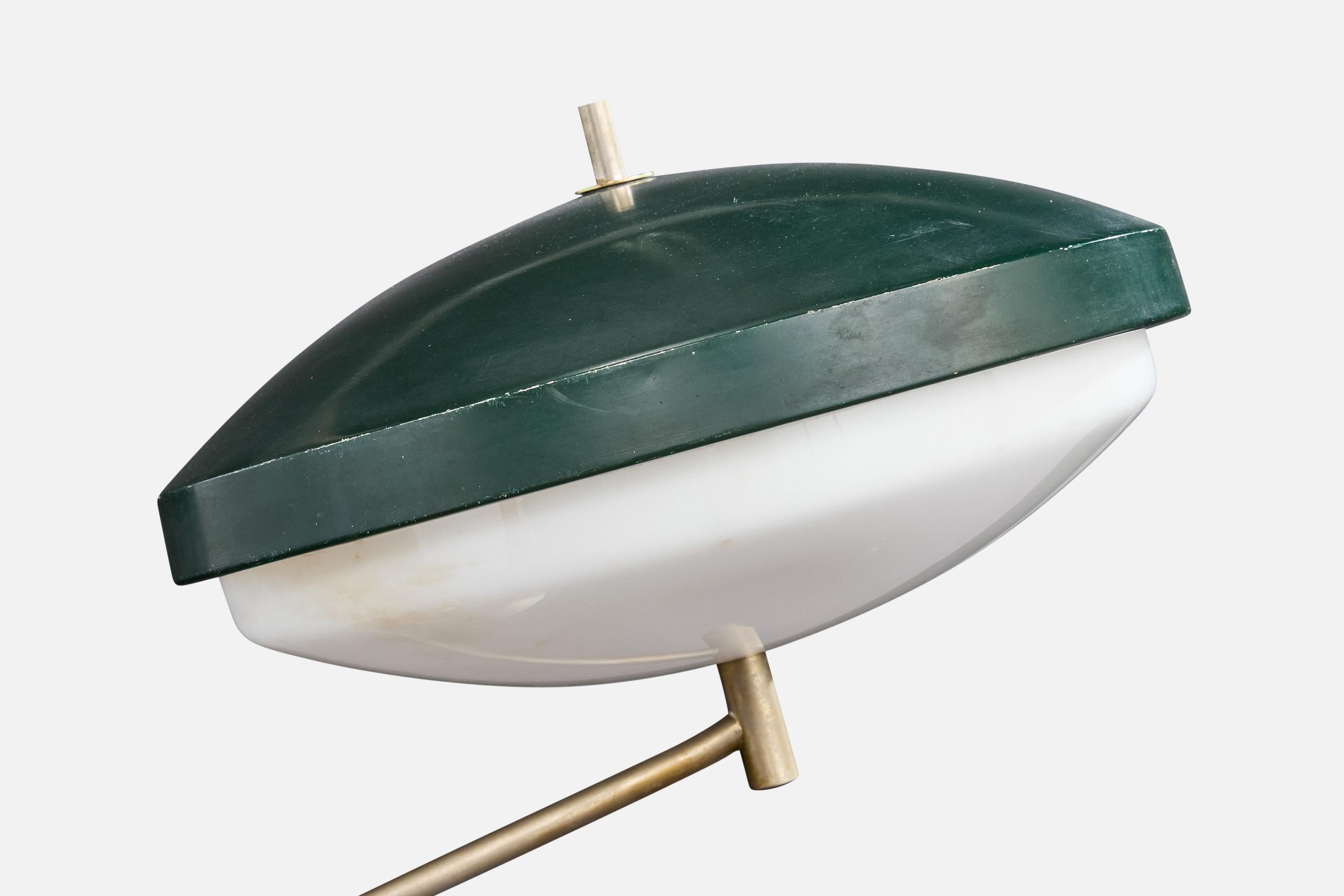 Diseñador italiano, Lámpara de mesa, Metal, Acrílico, Italia, Años 1950 Italiano en venta