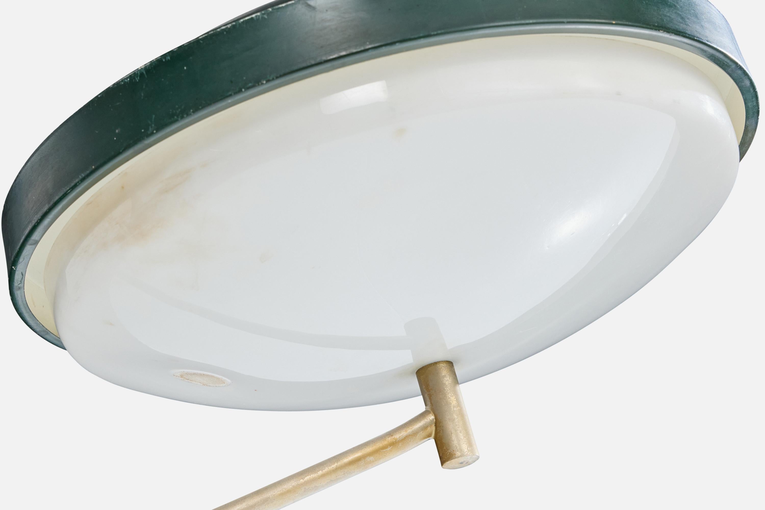 Diseñador italiano, Lámpara de mesa, Metal, Acrílico, Italia, Años 1950 en venta 1