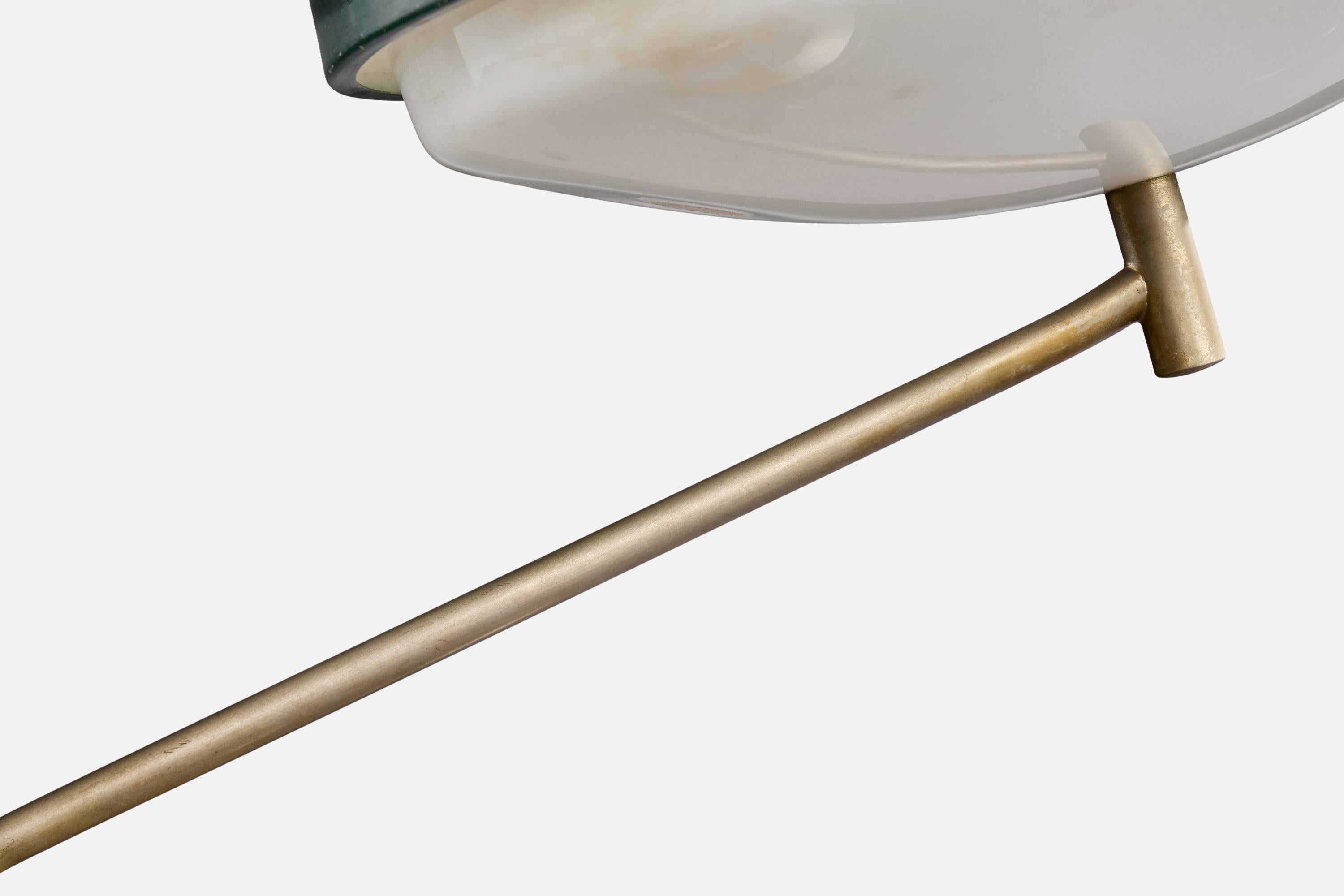 Diseñador italiano, Lámpara de mesa, Metal, Acrílico, Italia, Años 1950 en venta 3