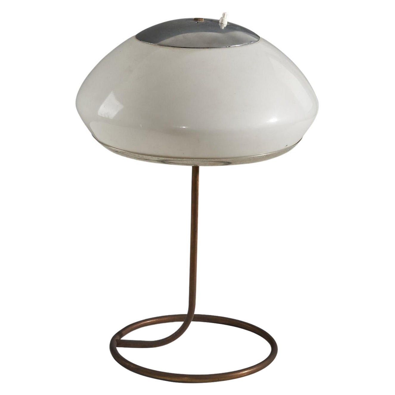 Designer italien, lampe de bureau, métal, acrylique, Italie, années 1960