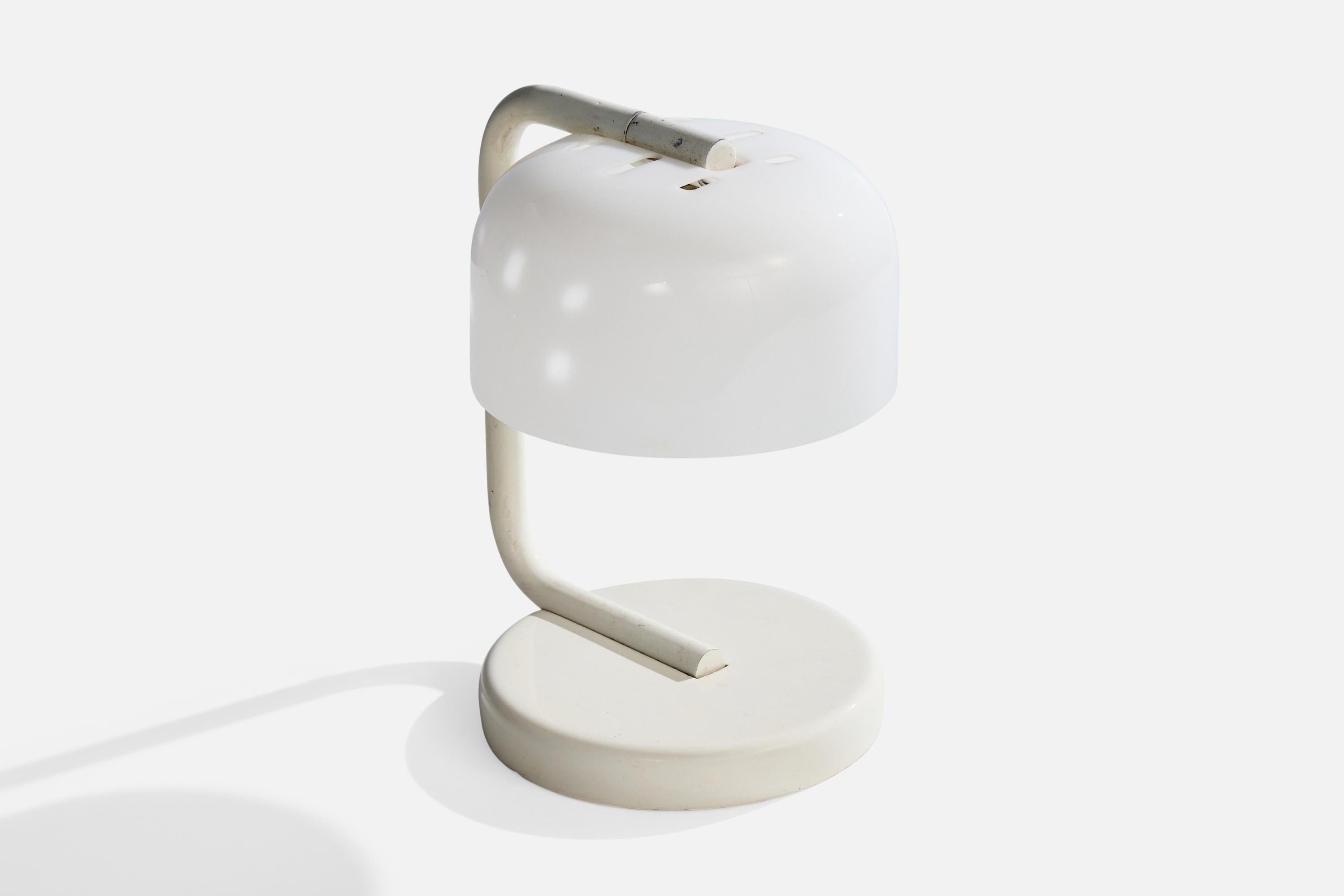 Designer italien, lampe de bureau, métal, acrylique, Italie, années 1970 Bon état - En vente à High Point, NC
