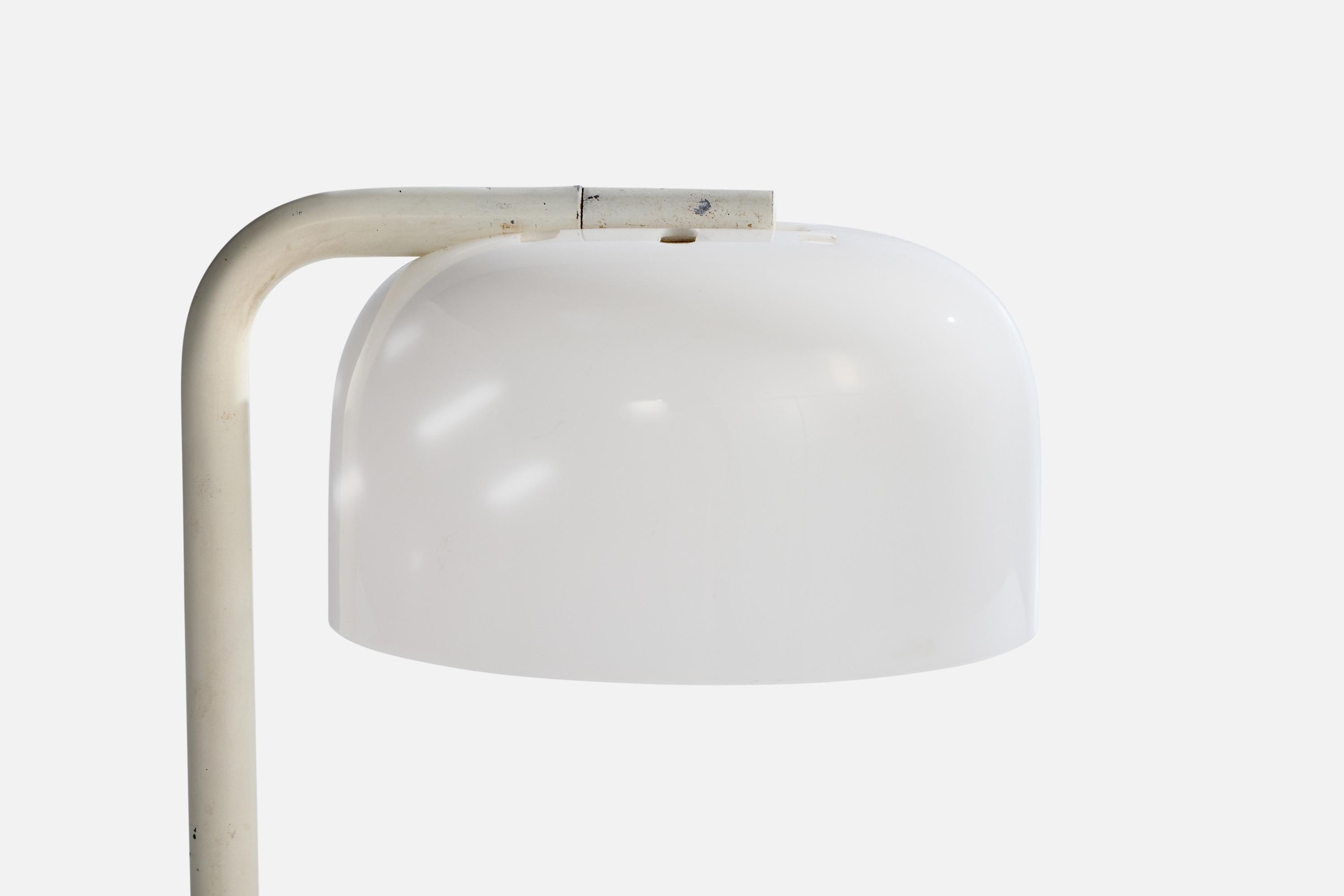 Métal Designer italien, lampe de bureau, métal, acrylique, Italie, années 1970 en vente