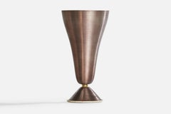 Italian Designer, Table Lamp, Metal, Brass, Italy, 1950s