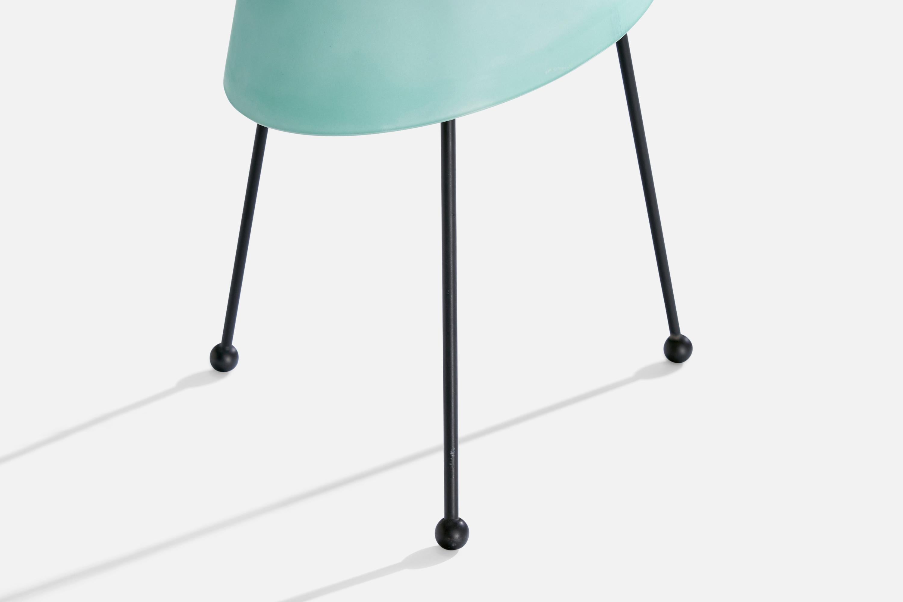 Italian Designer, Table Lamp, Metal, Glass, Italy, 1970s For Sale 3