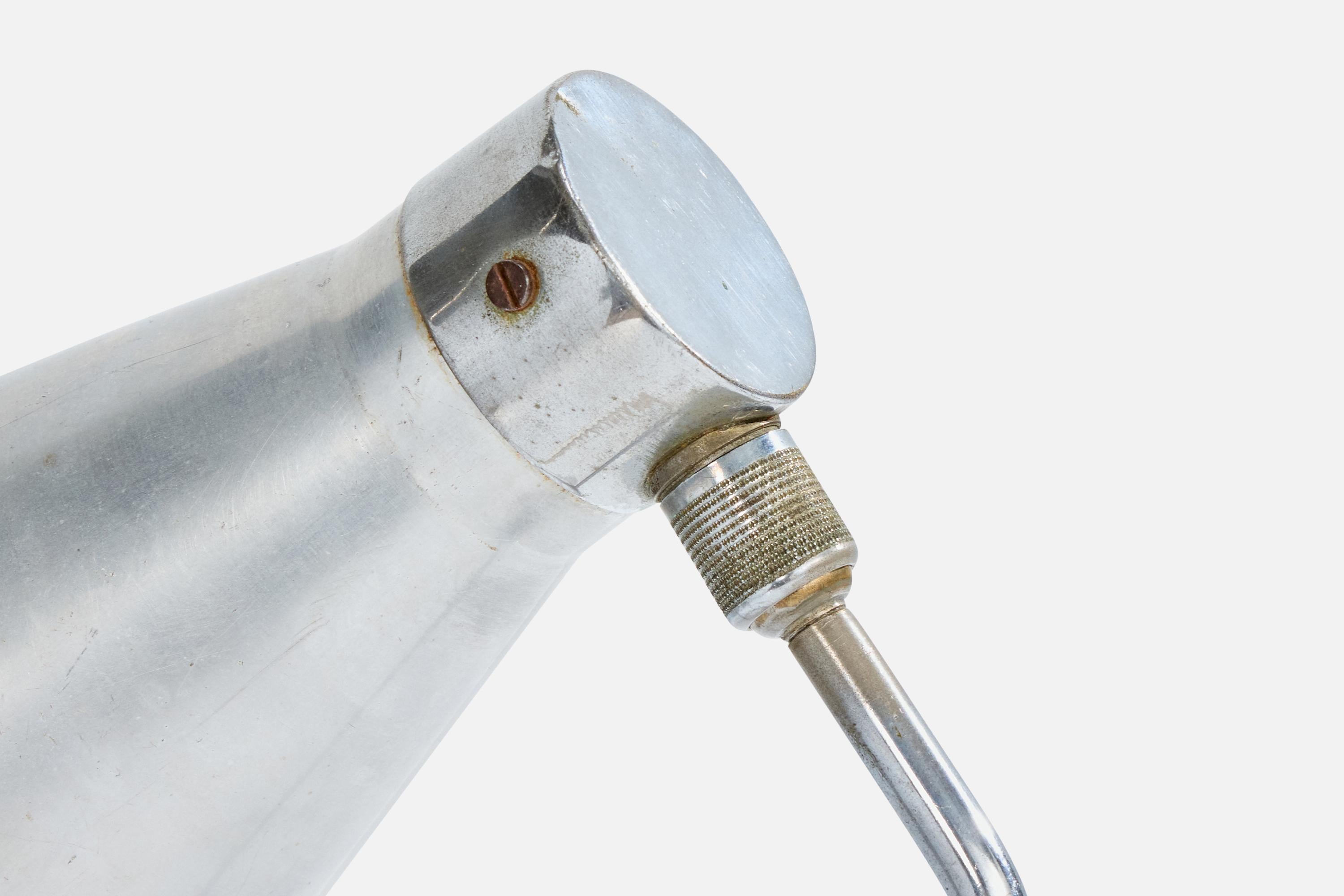 Mid-20th Century Italian Designer, Table Lamp, Metal, Italy, 1950s For Sale