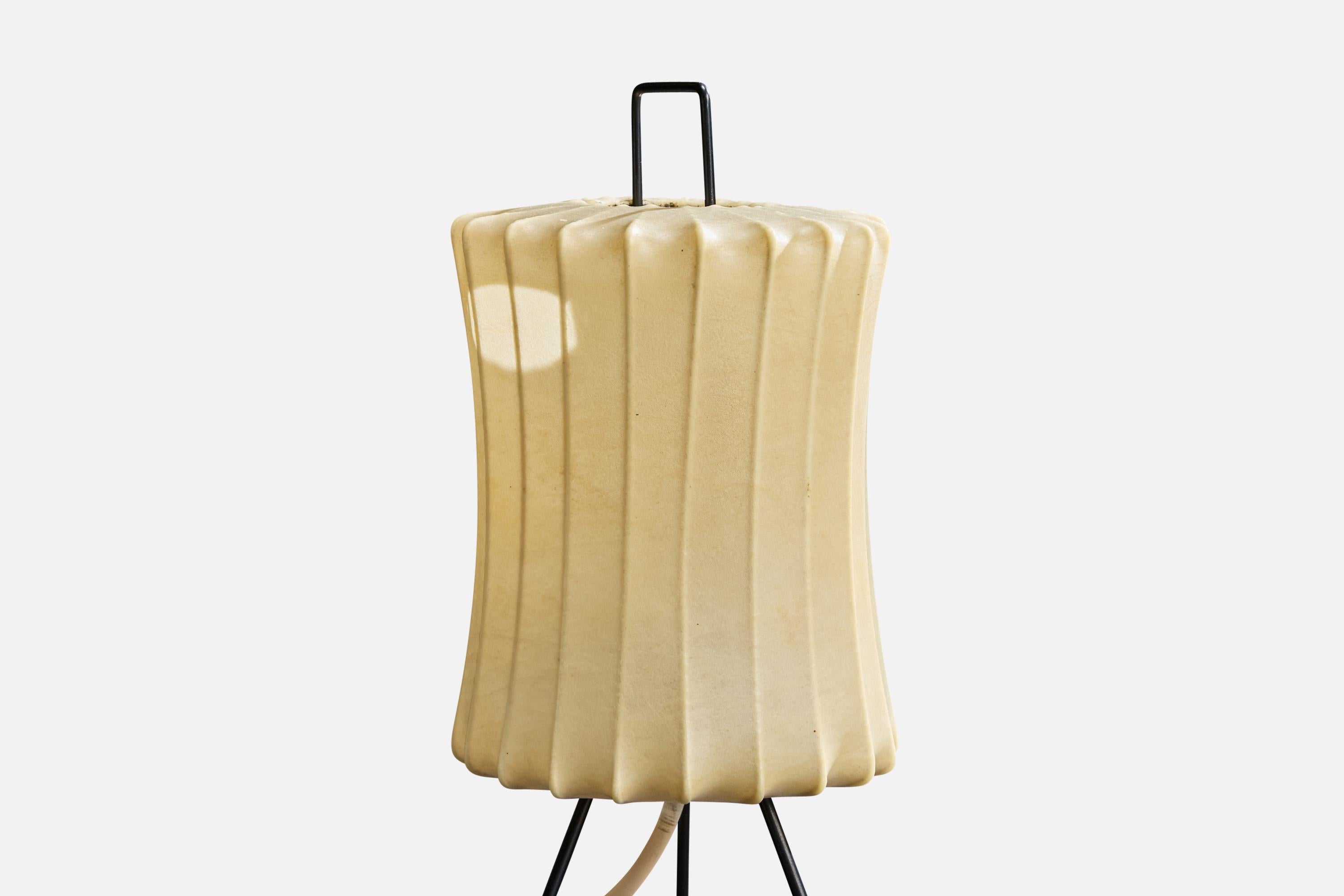 Italian Designer, Table Lamp, Metal, Resin, Italy, 1960s In Good Condition For Sale In High Point, NC