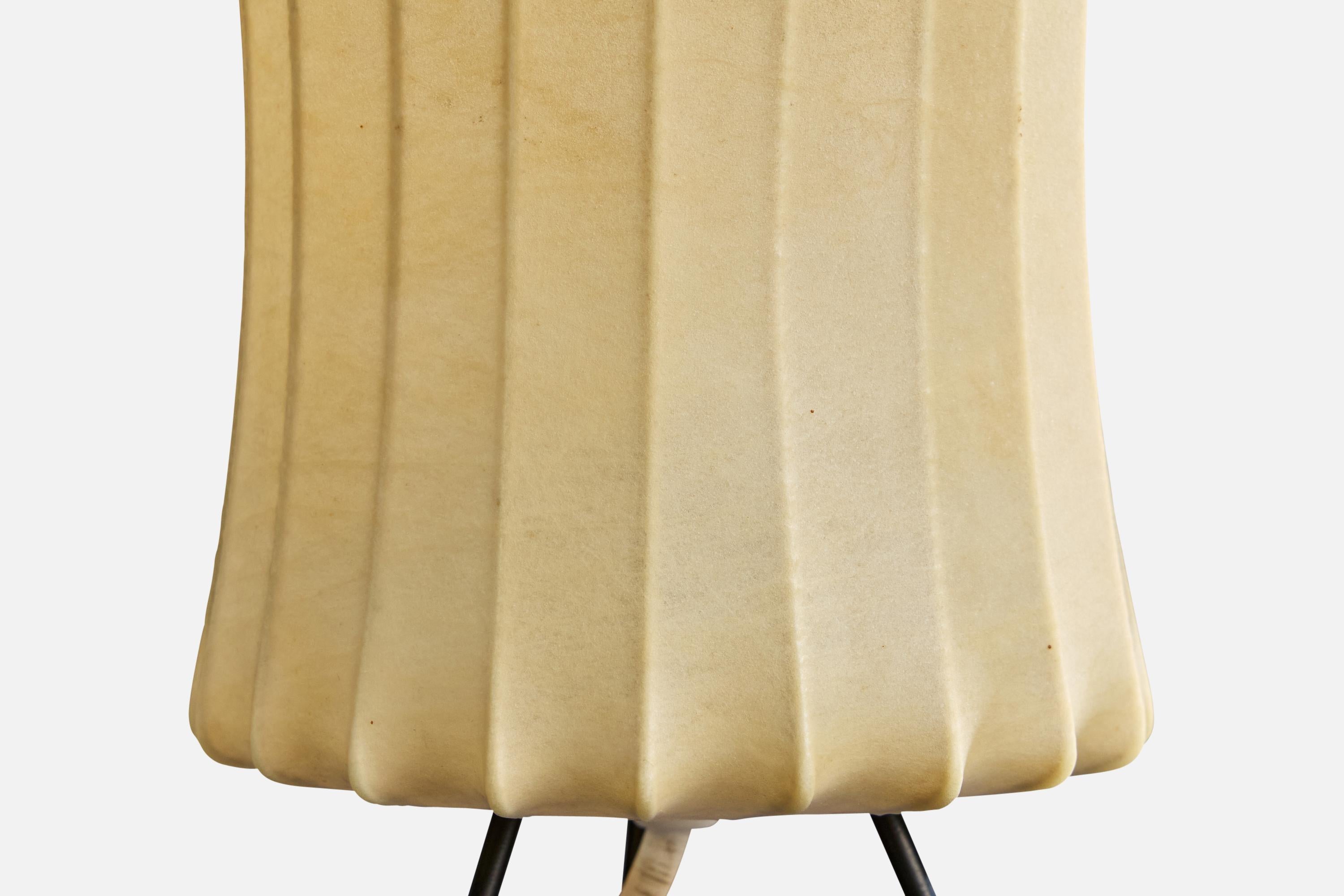 Italian Designer, Table Lamp, Metal, Resin, Italy, 1960s For Sale 1