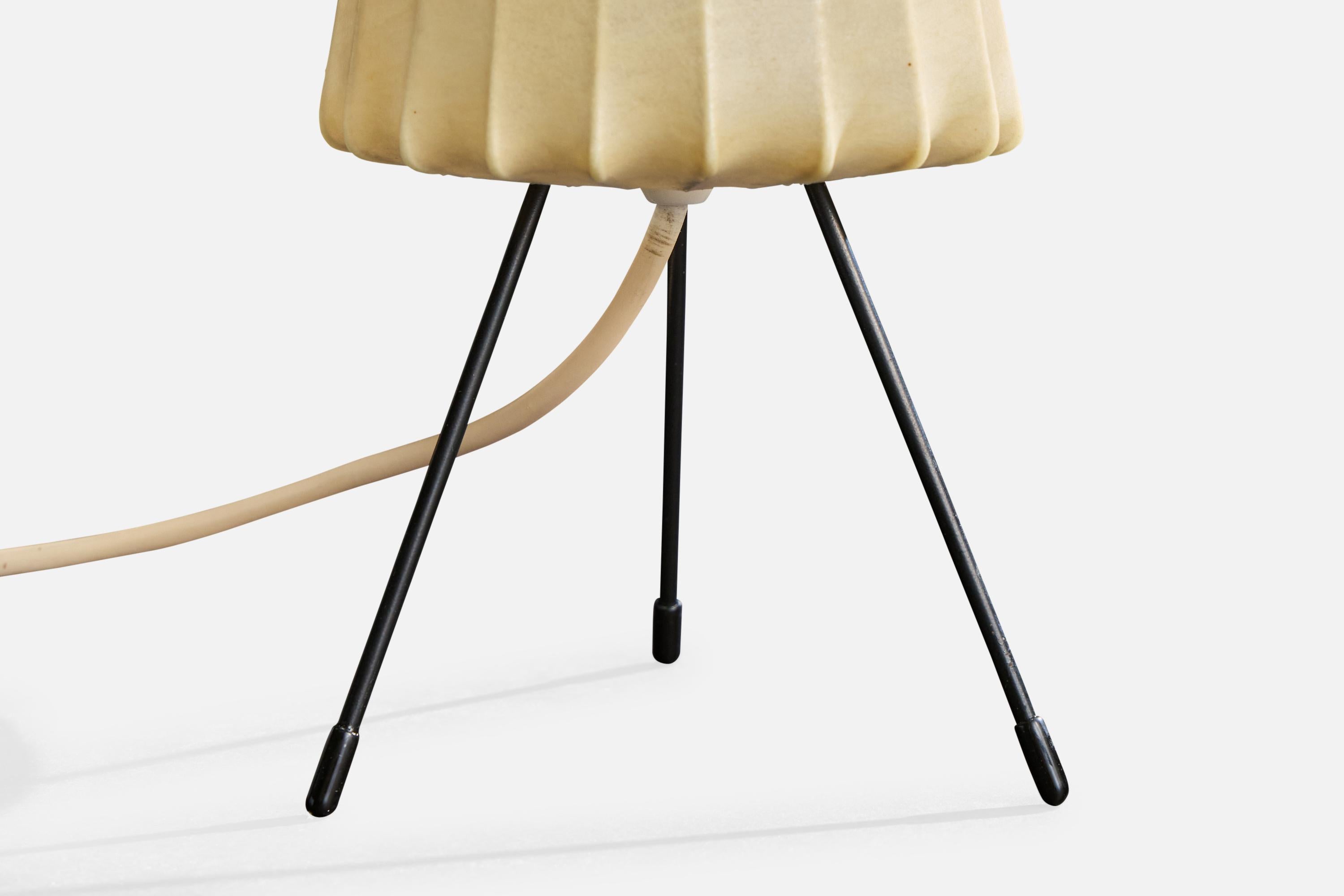 Italian Designer, Table Lamp, Metal, Resin, Italy, 1960s For Sale 2