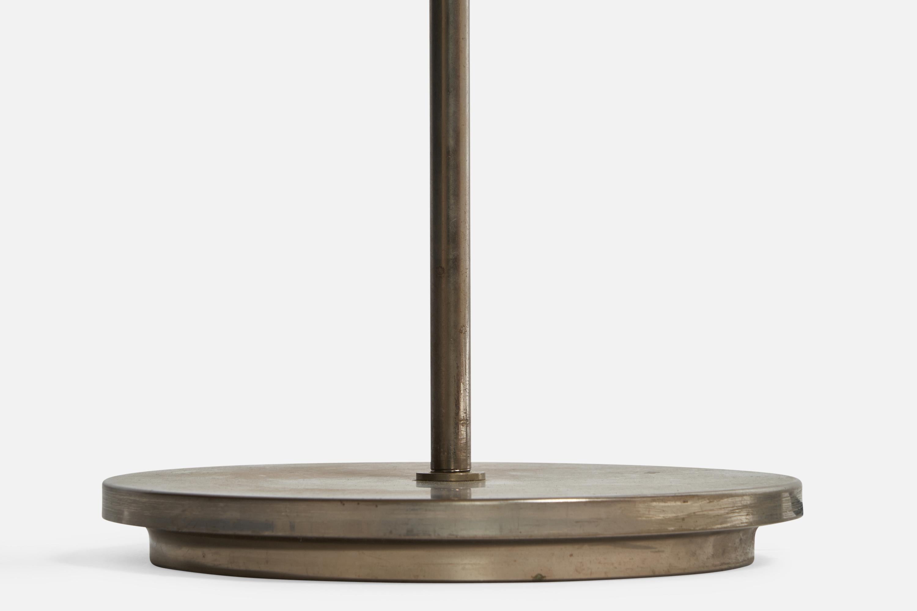 Italian Designer, Table Lamp, Steel, Metal, Italy, 1950s 1
