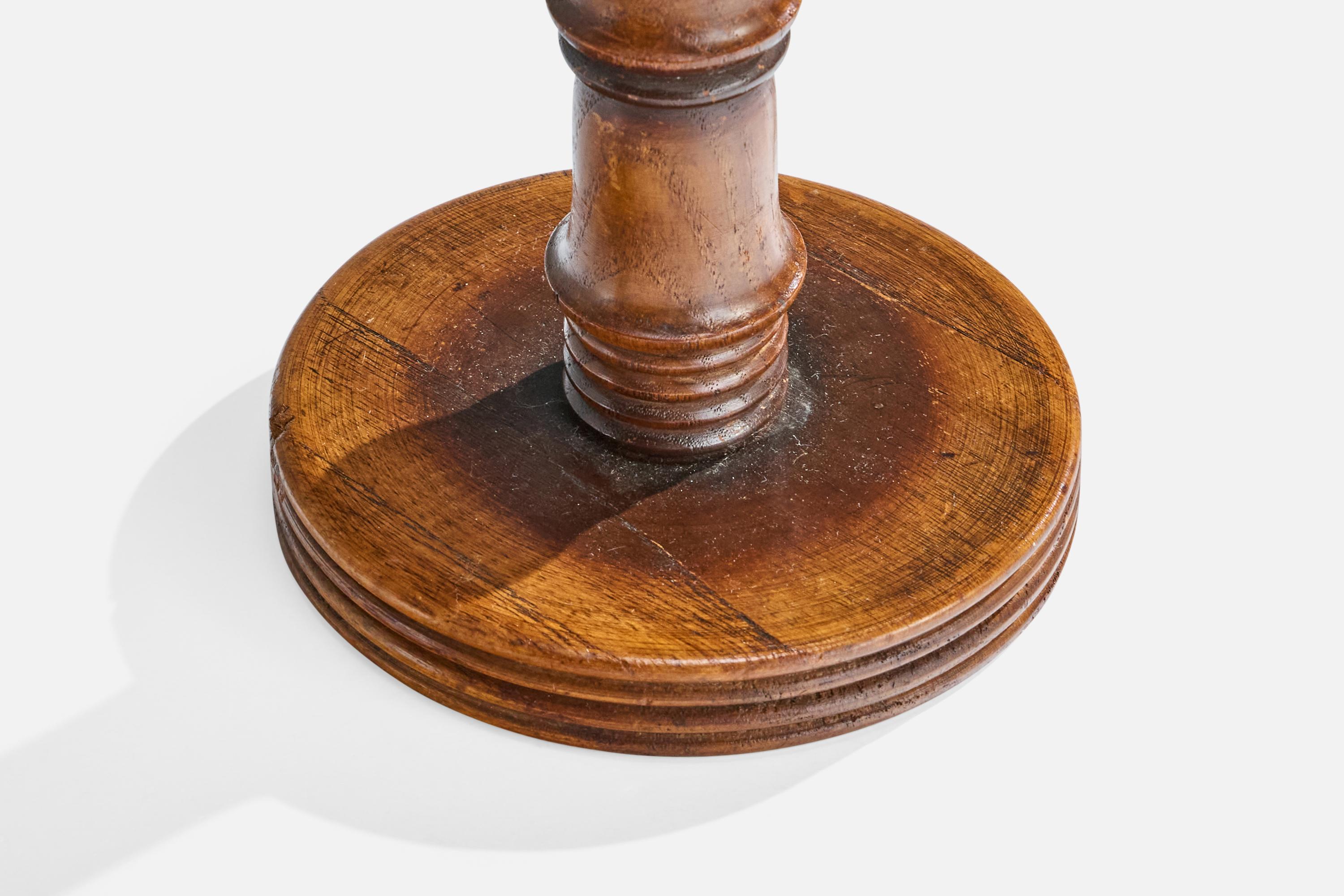 Diseñador italiano, Lámpara de mesa, Madera, Hierro, Tela, Italia, Década de 1940 en venta 3