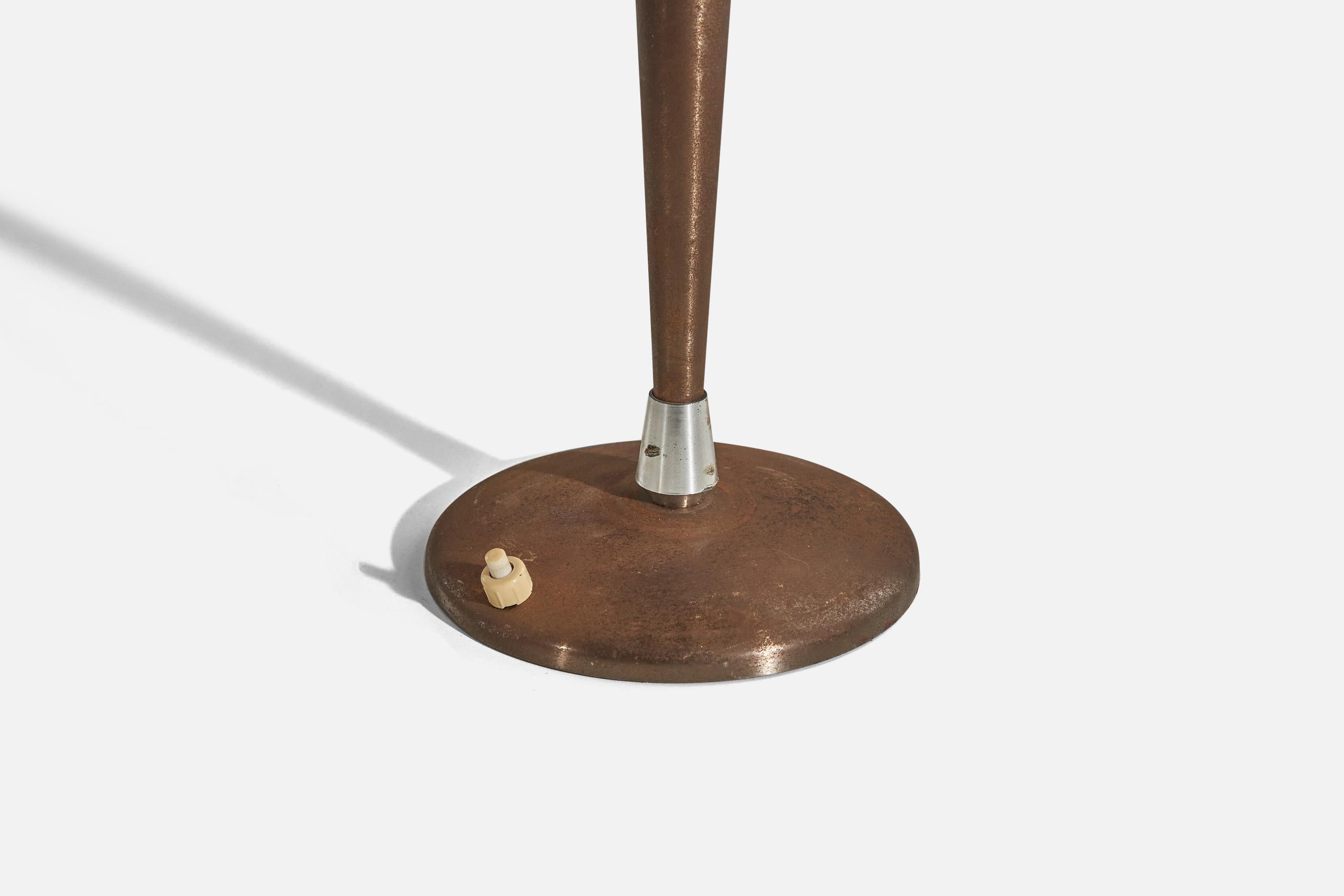 Italian Designer, Table Lamps, Brass, Italy, 1940s For Sale 1