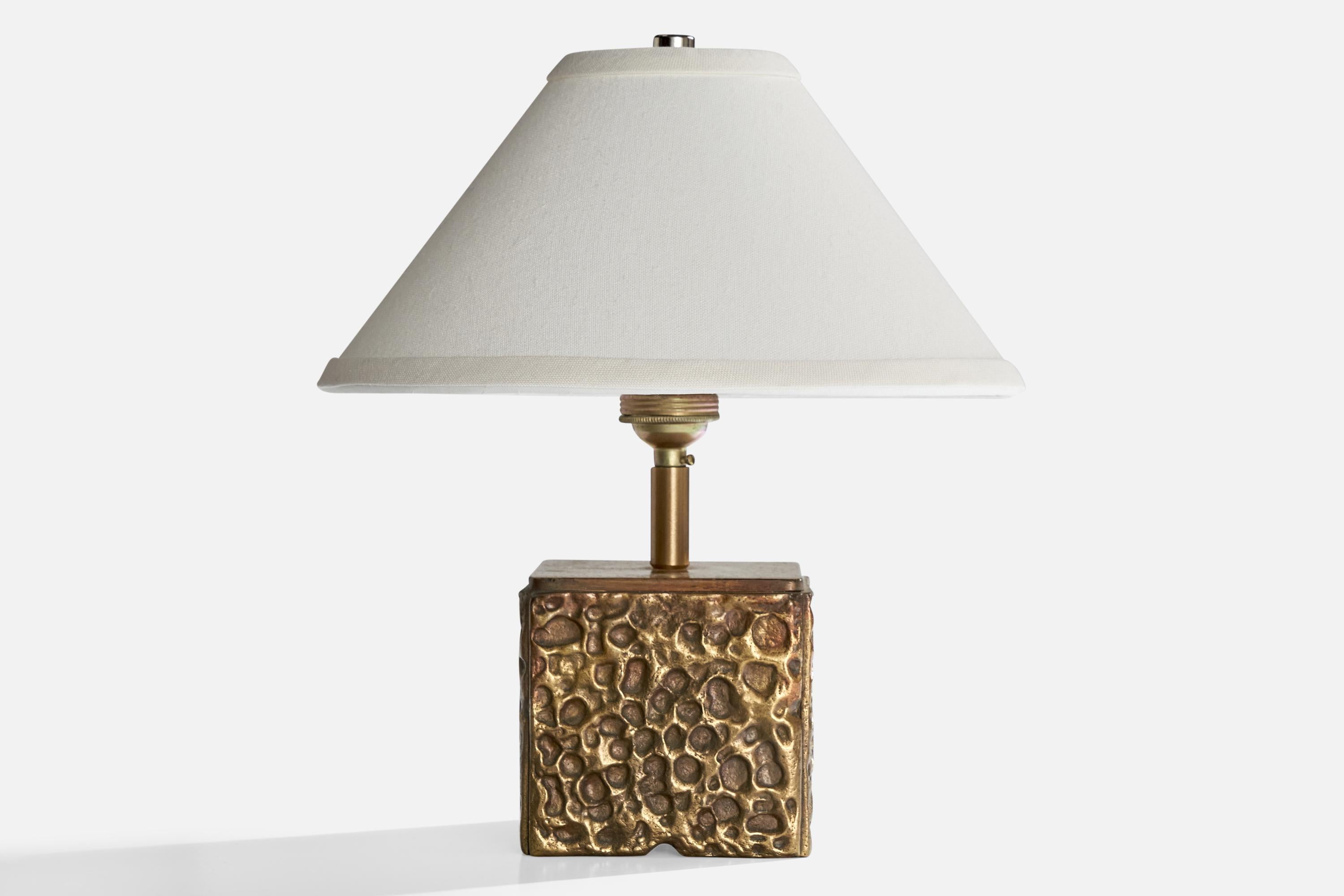 Italian Designer, Table Lamps, Brass, Italy, 1970s 6