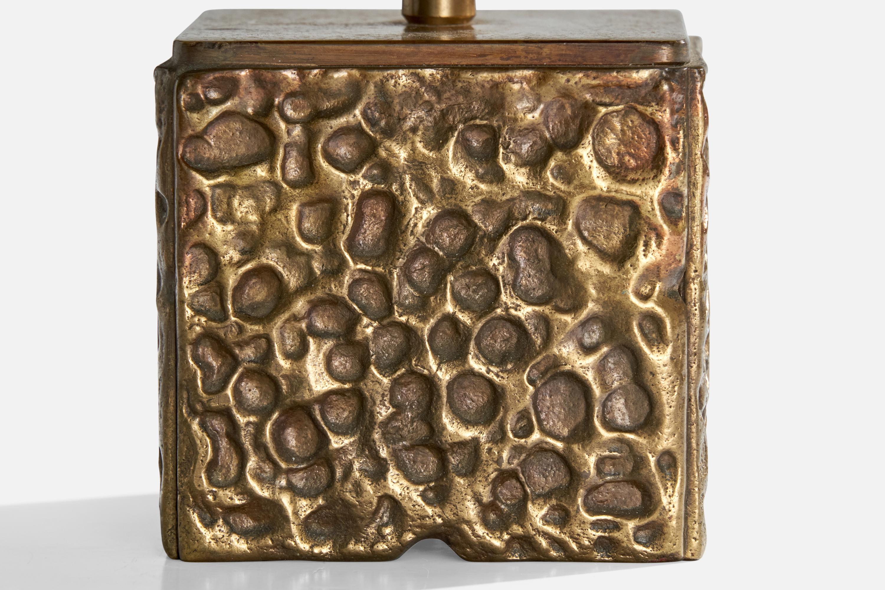 Italian Designer, Table Lamps, Brass, Italy, 1970s In Good Condition In High Point, NC