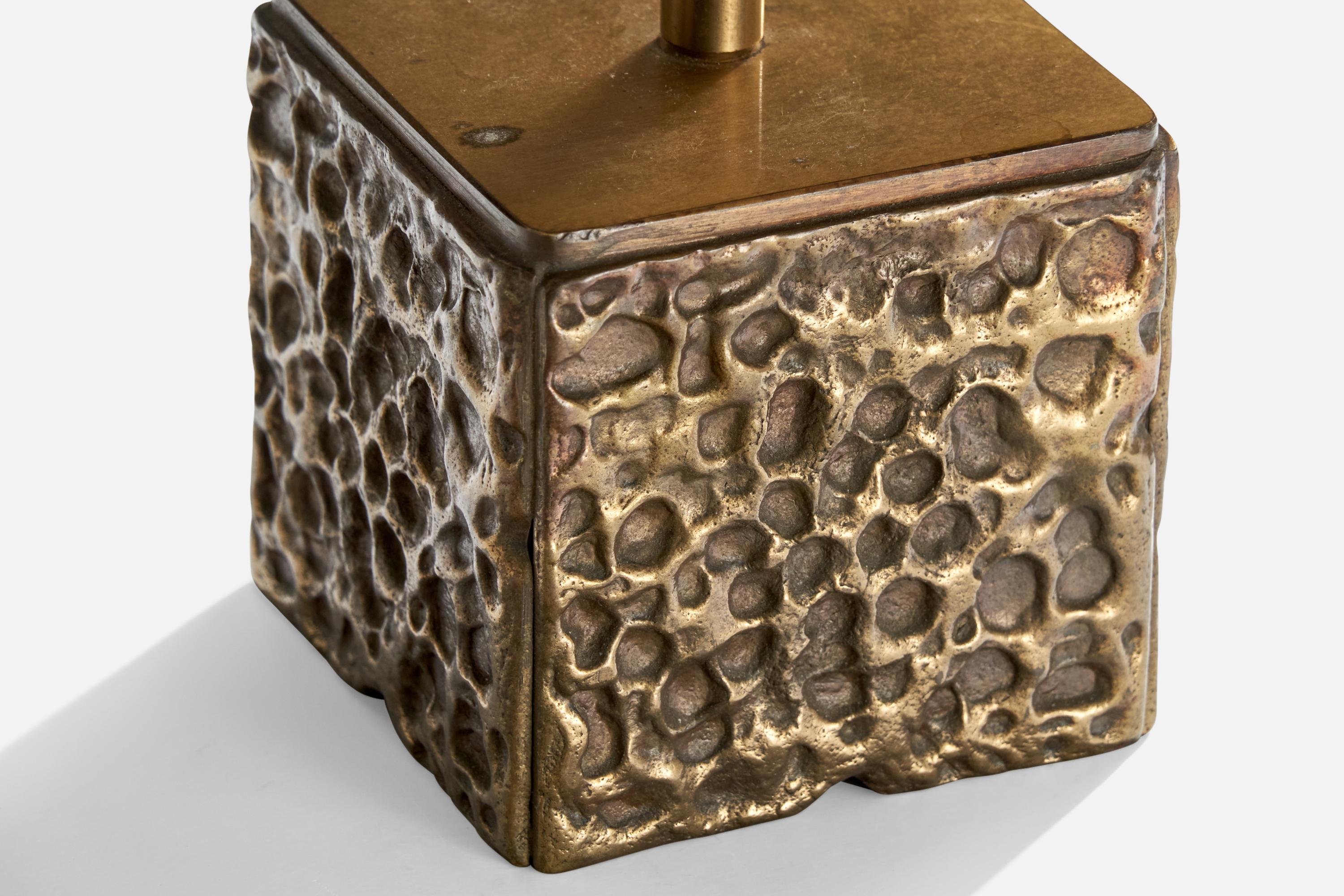 Late 20th Century Italian Designer, Table Lamps, Brass, Italy, 1970s