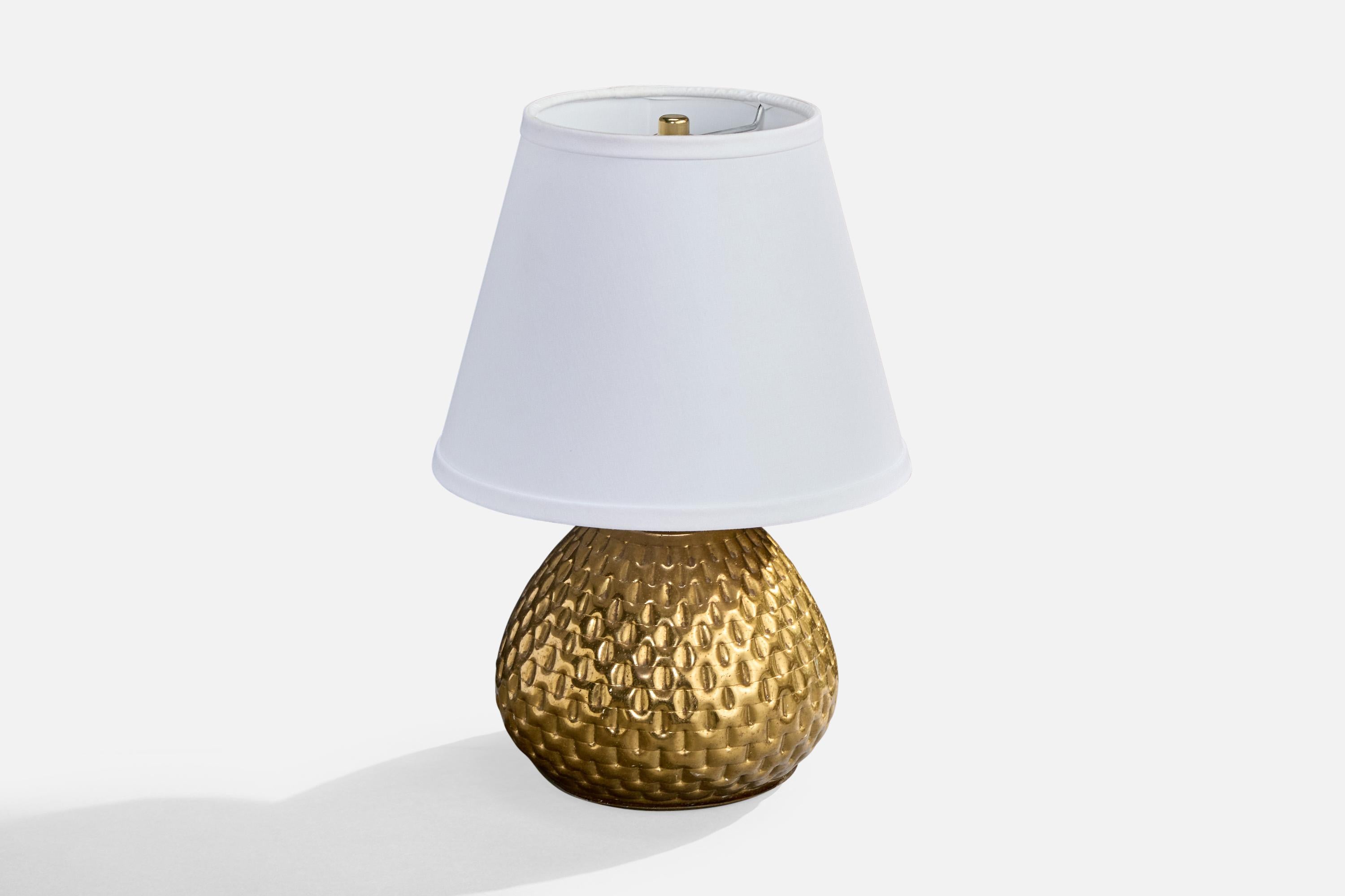 Italiano Designer italiano, Lampade da tavolo, Ottone, Italia, anni '1970 in vendita