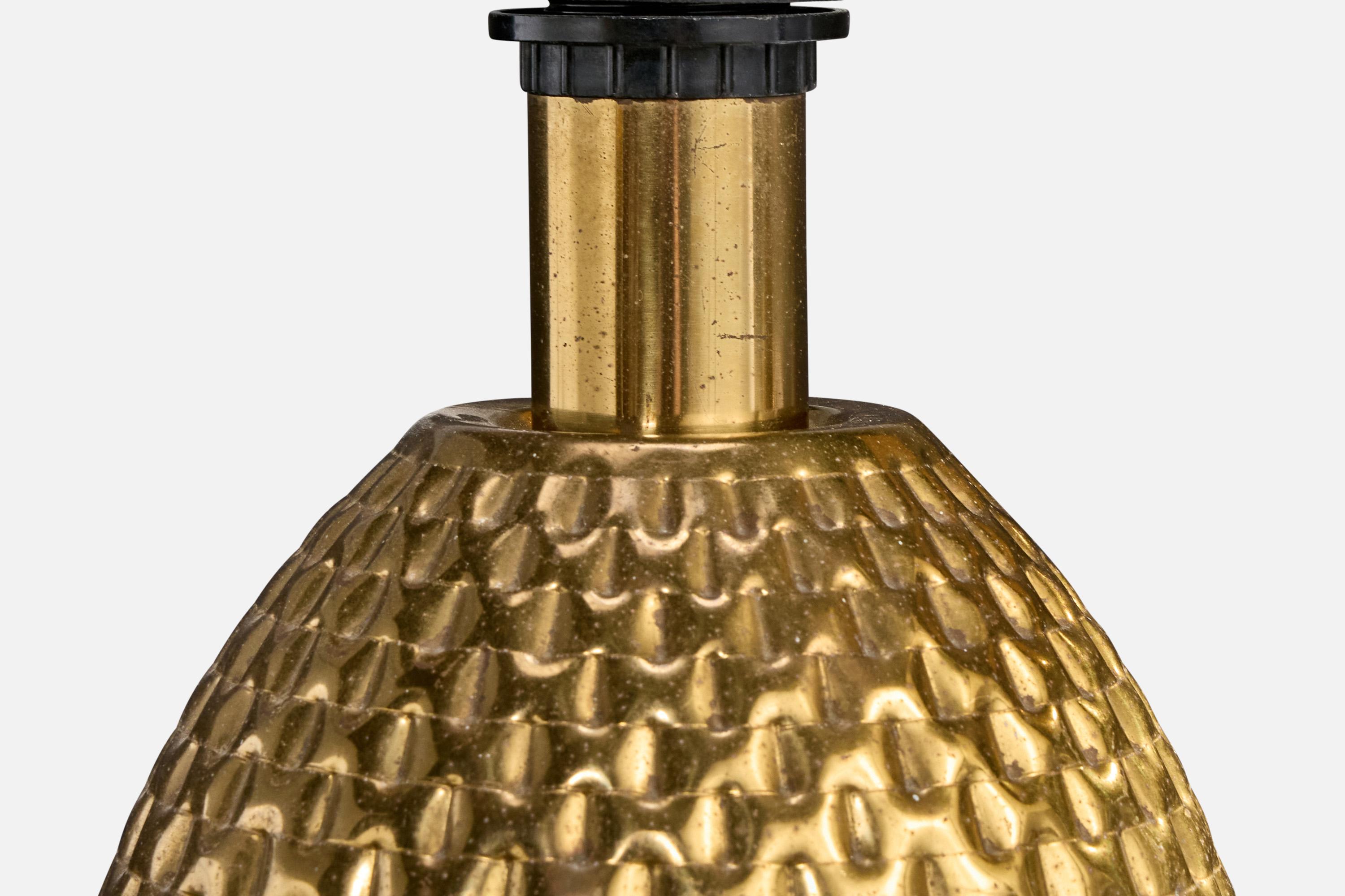Fine XX secolo Designer italiano, Lampade da tavolo, Ottone, Italia, anni '1970 in vendita