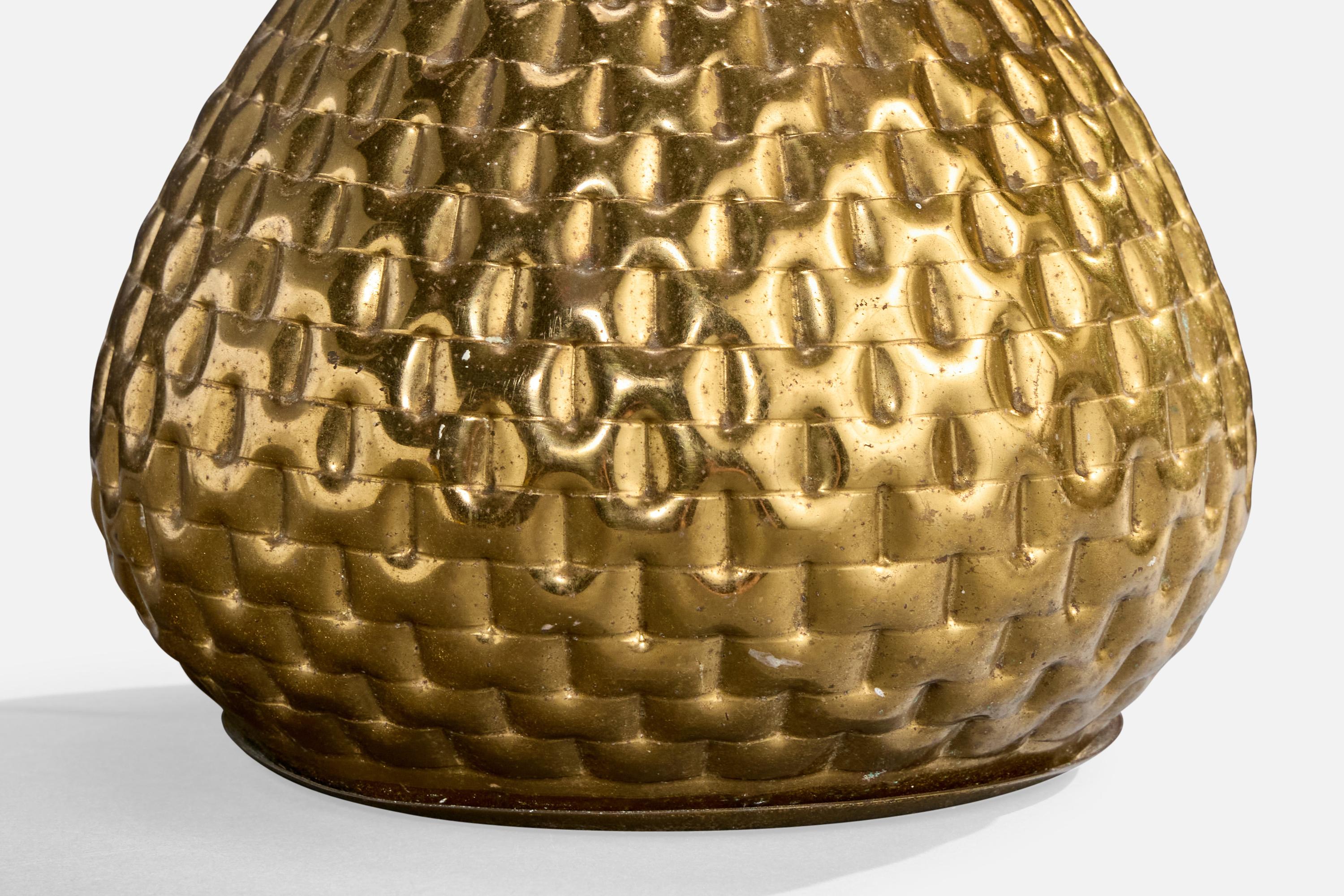 Designer italiano, Lampade da tavolo, Ottone, Italia, anni '1970 in vendita 1